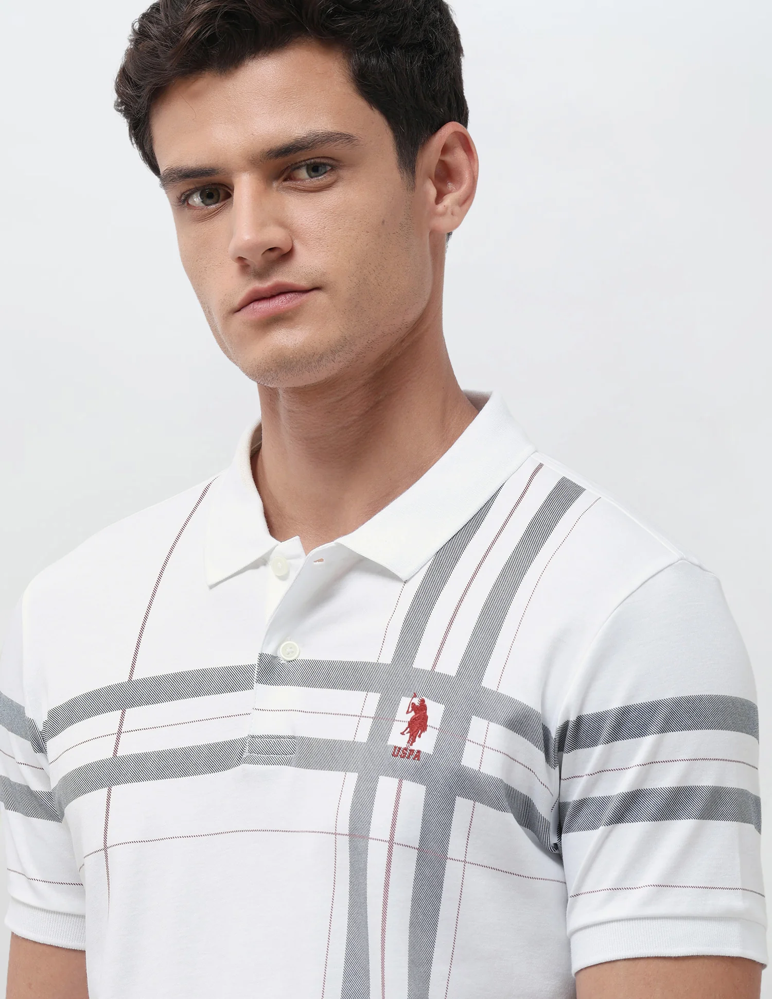 Vertical Striped Slim Fit Polo Shirt - Image 7