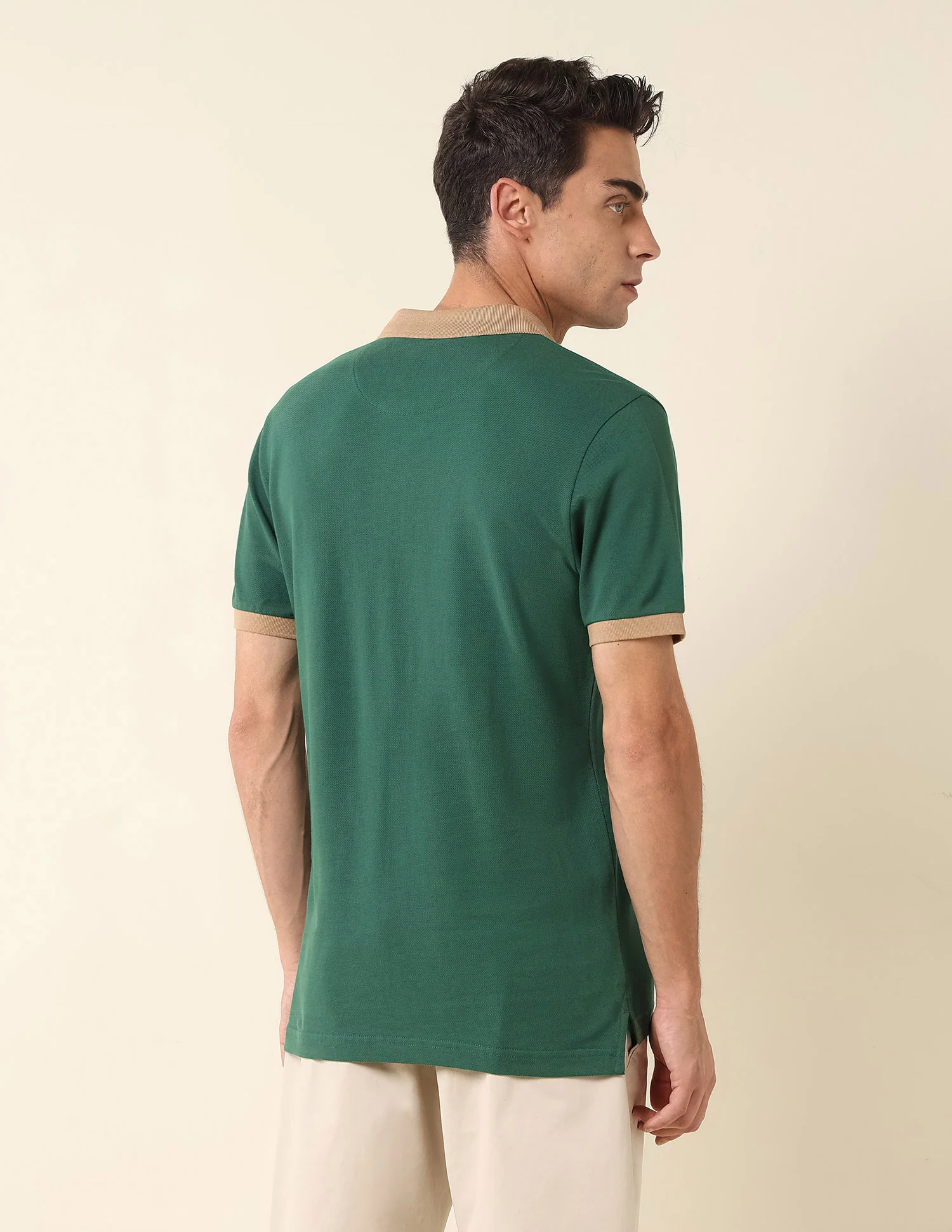 Vertical Striped Slim Fit Polo Shirt - Image 5