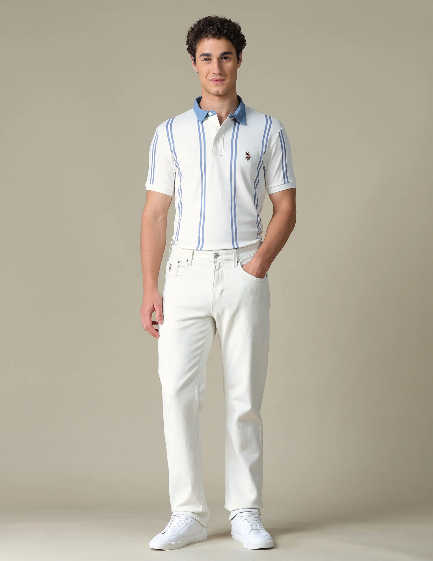 Vertical Striped Slim Fit T-Shirt - Image 3
