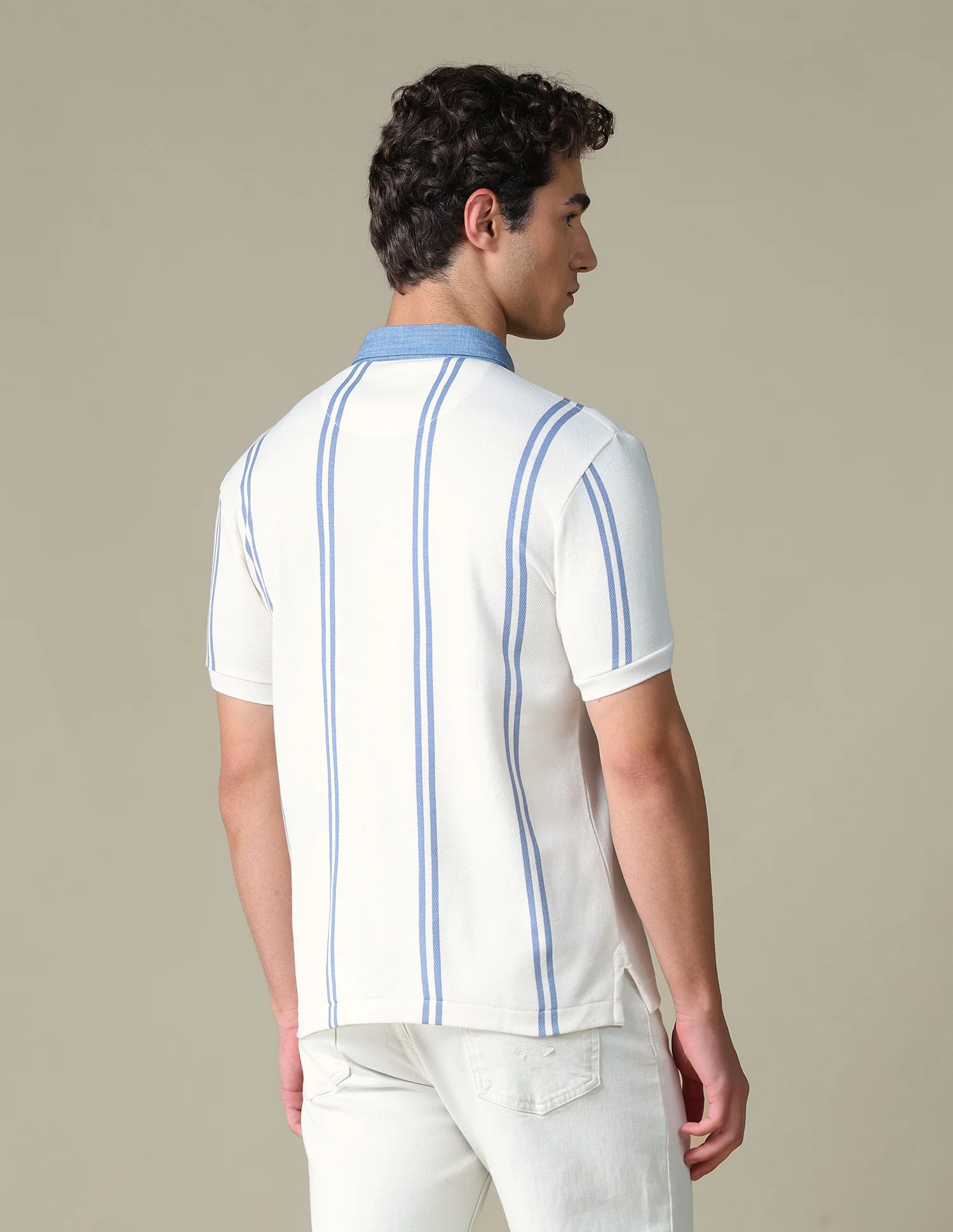 Vertical Striped Slim Fit T-Shirt - Image 5