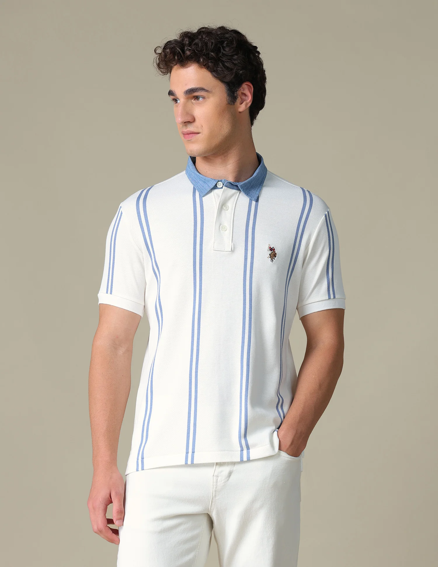 Vertical Striped Slim Fit T-Shirt - Image 6