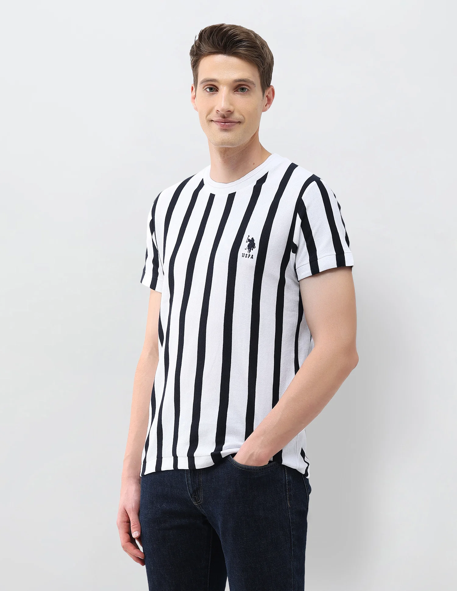 Vertical Striped Slim Fit T-Shirt - Image 4