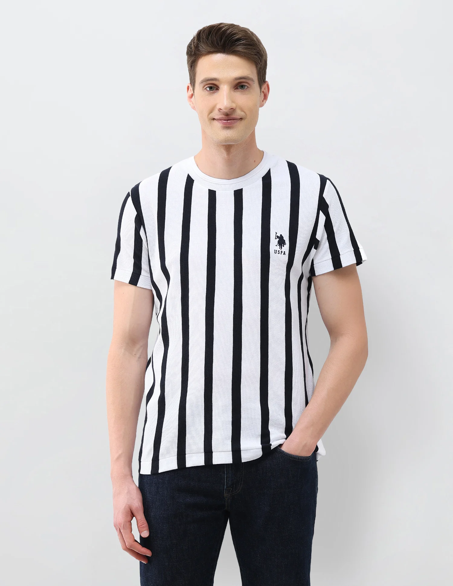 Vertical Striped Slim Fit T-Shirt - Image 6