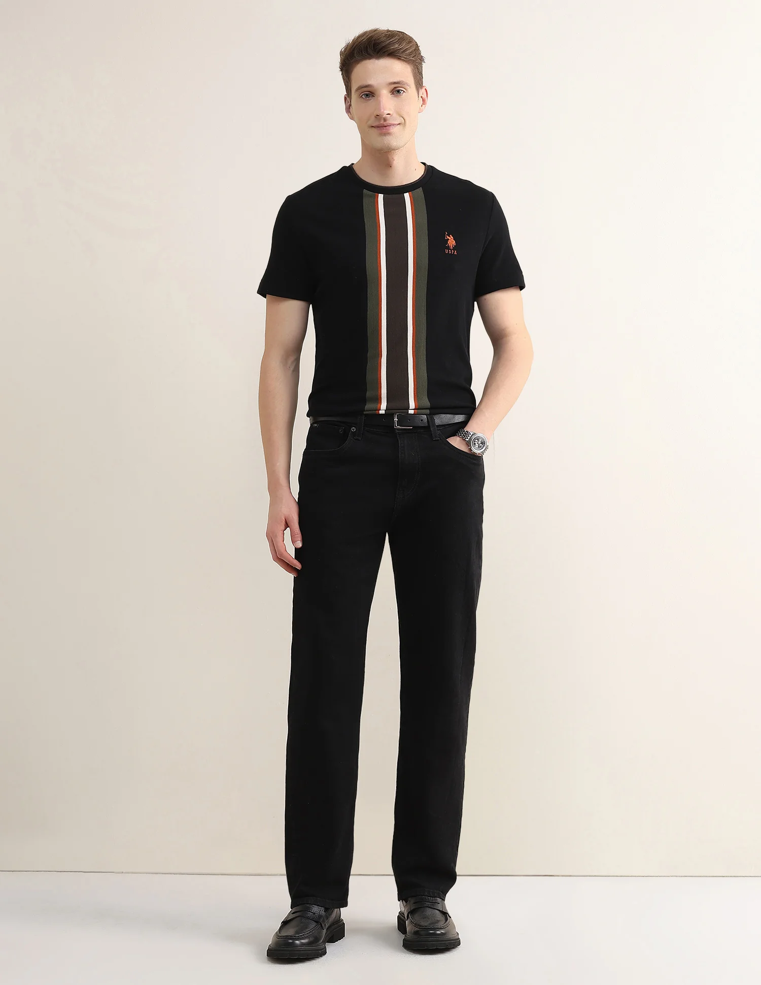 Vertical Striped Slim Fit T-Shirt - Image 3