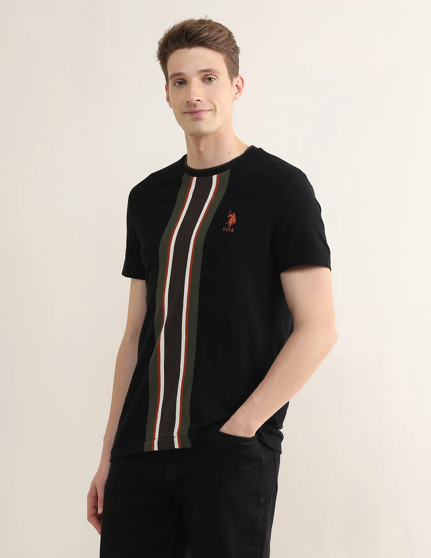 Vertical Striped Slim Fit T-Shirt - Image 4