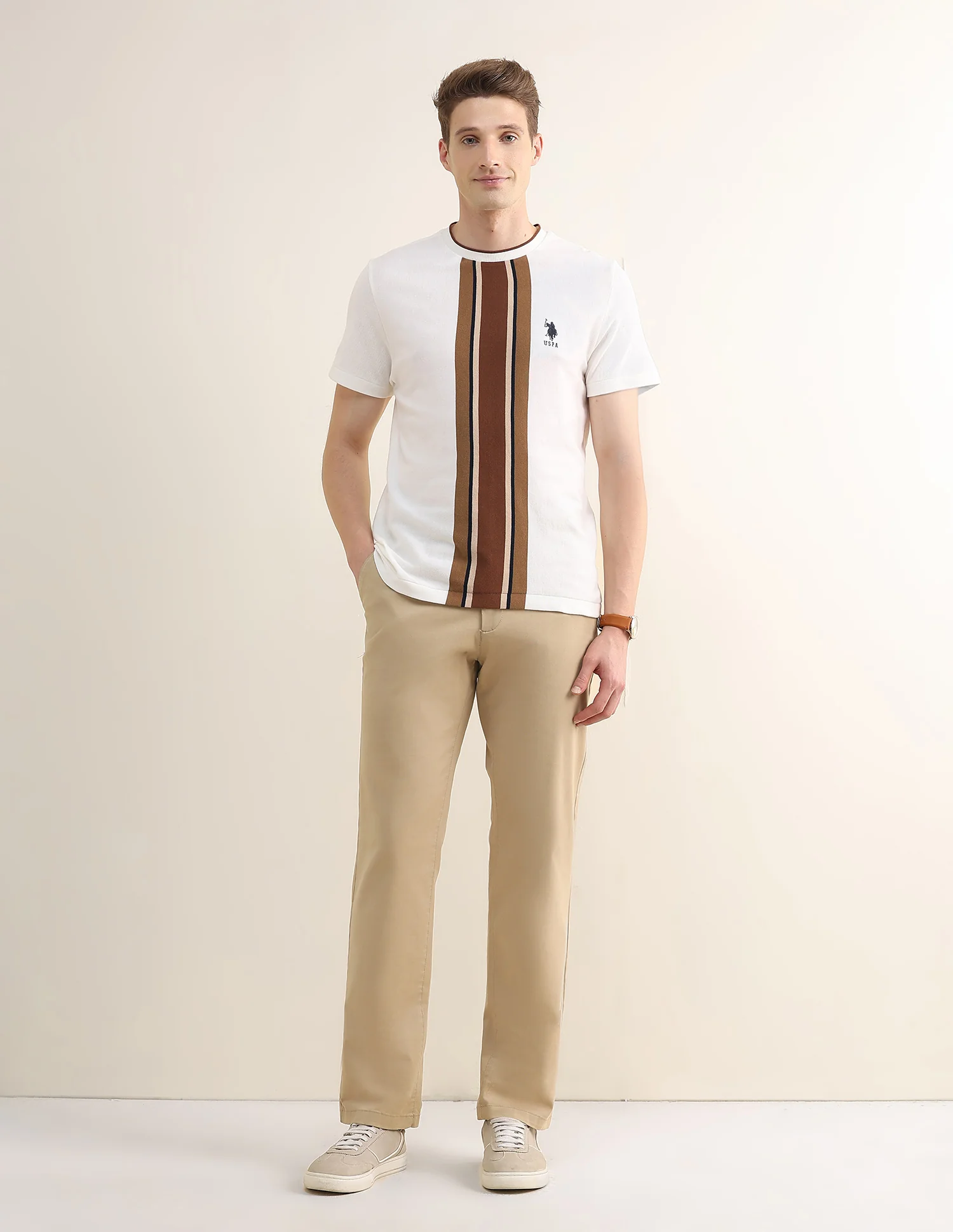 Vertical Striped Slim Fit T-Shirt - Image 3