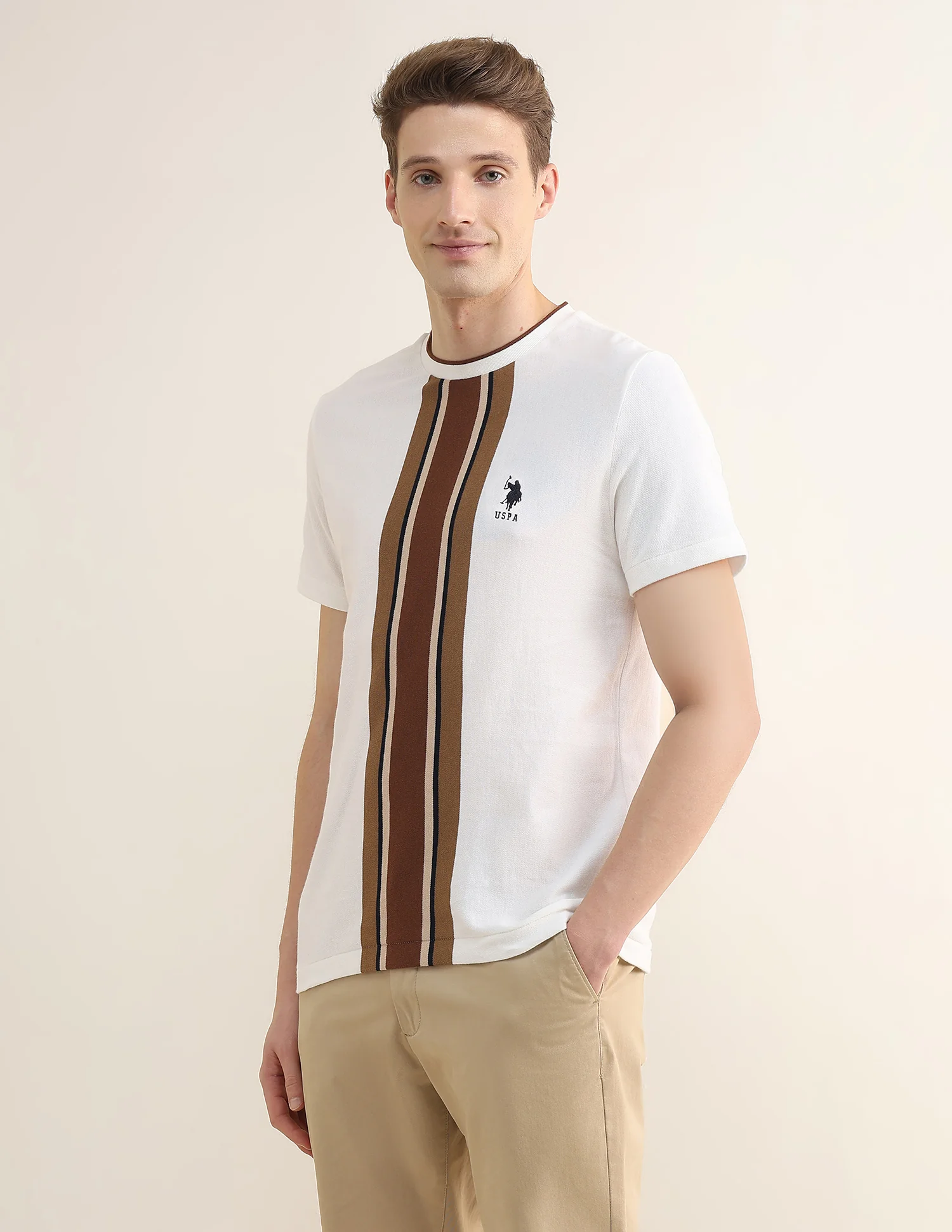 Vertical Striped Slim Fit T-Shirt - Image 4
