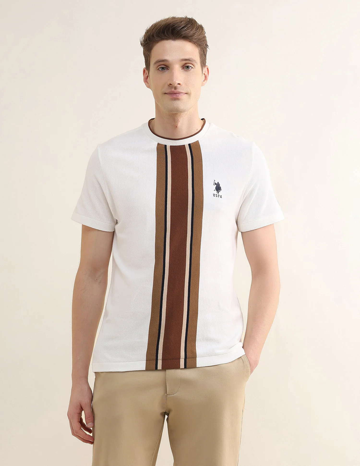 Vertical Striped Slim Fit T-Shirt - Image 6
