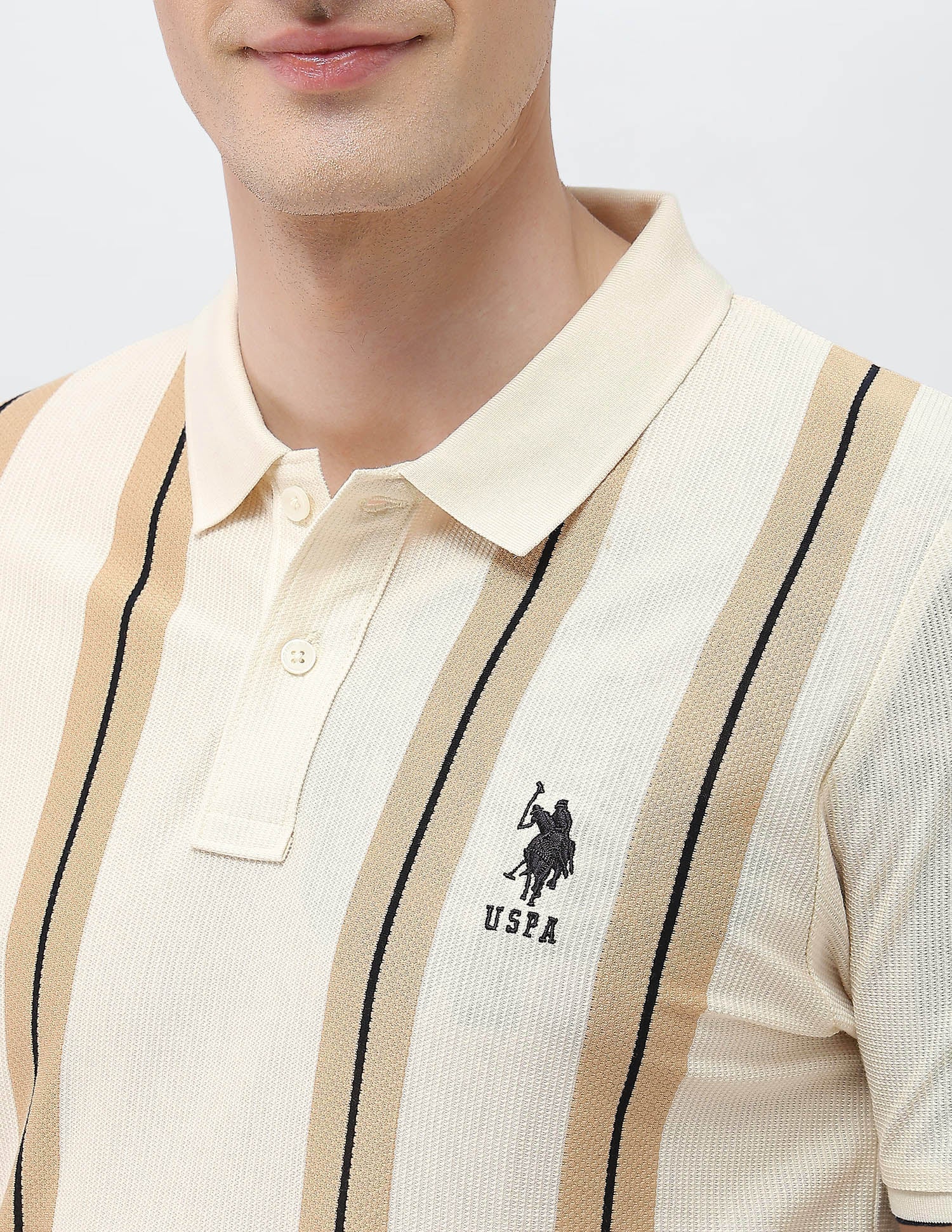 Vertical Striped Sotogrande Slim Fit Polo Shirt - Image 7