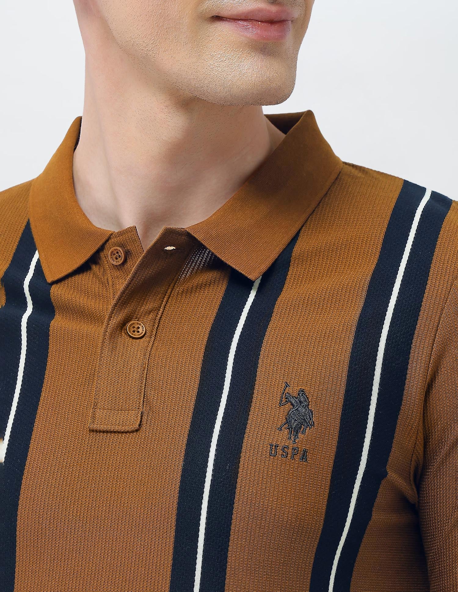 Vertical Striped Sotogrande Slim Fit Polo Shirt - Image 7