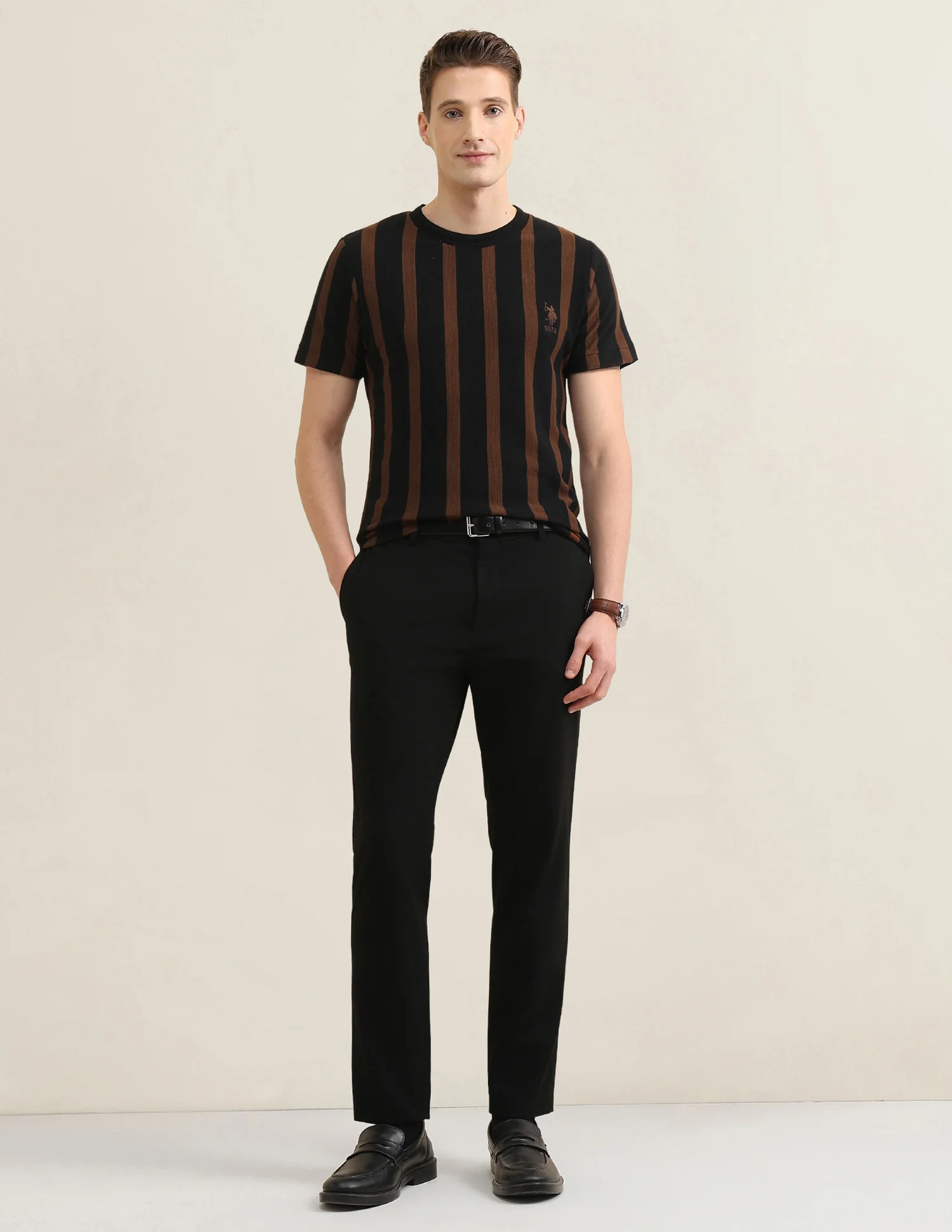 Vertical Striped Sotogrande Slim Fit T-Shirt - Image 3