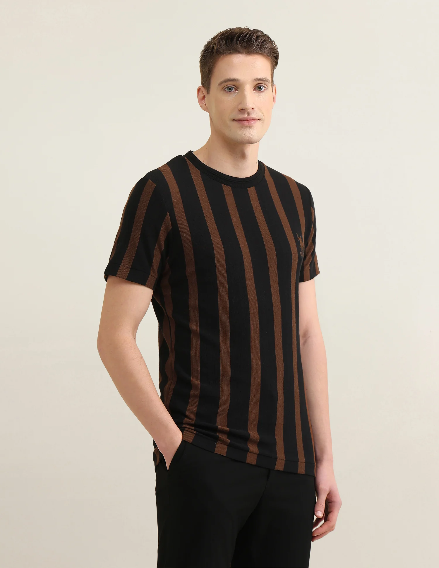Vertical Striped Sotogrande Slim Fit T-Shirt - Image 4