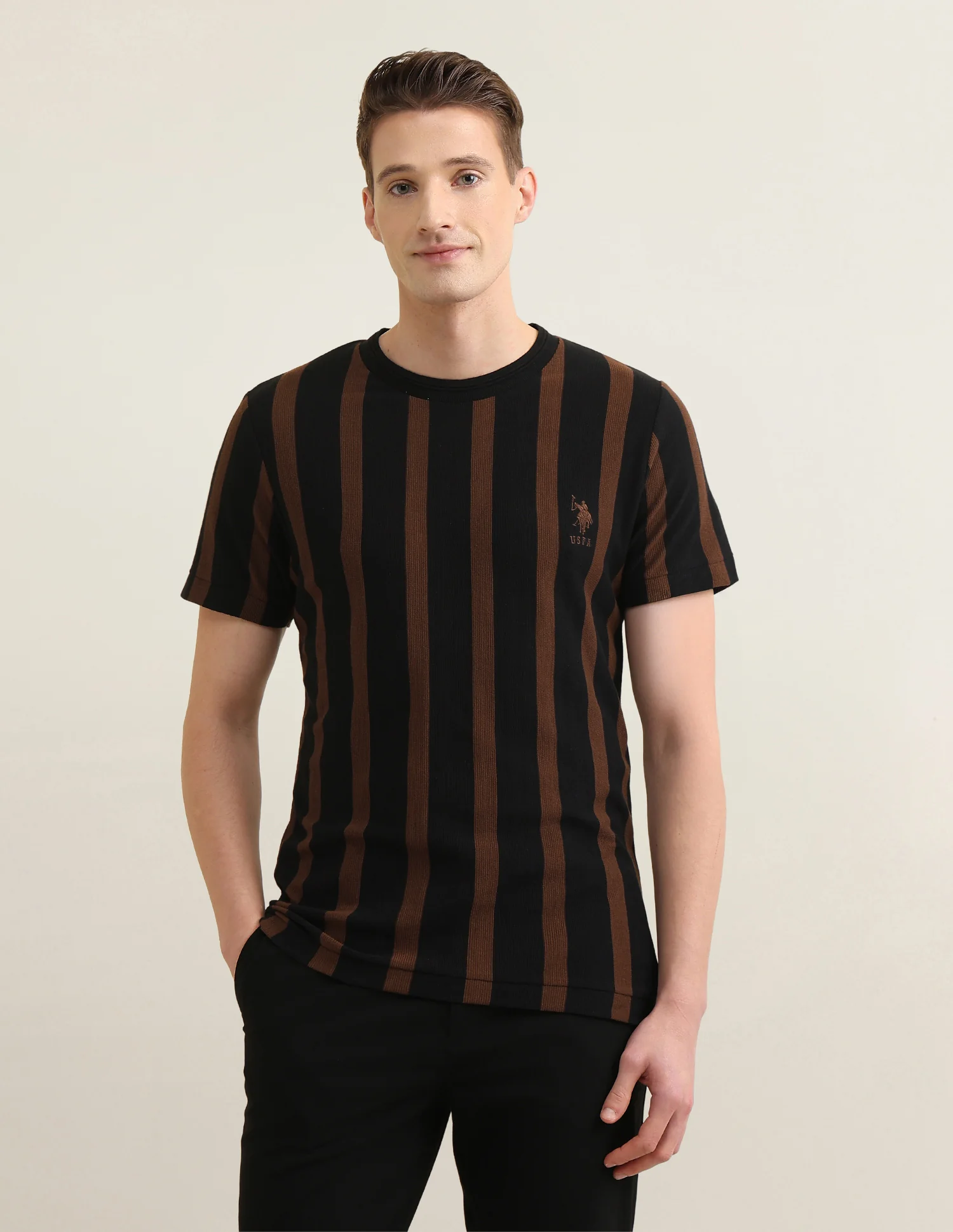 Vertical Striped Sotogrande Slim Fit T-Shirt - Image 6