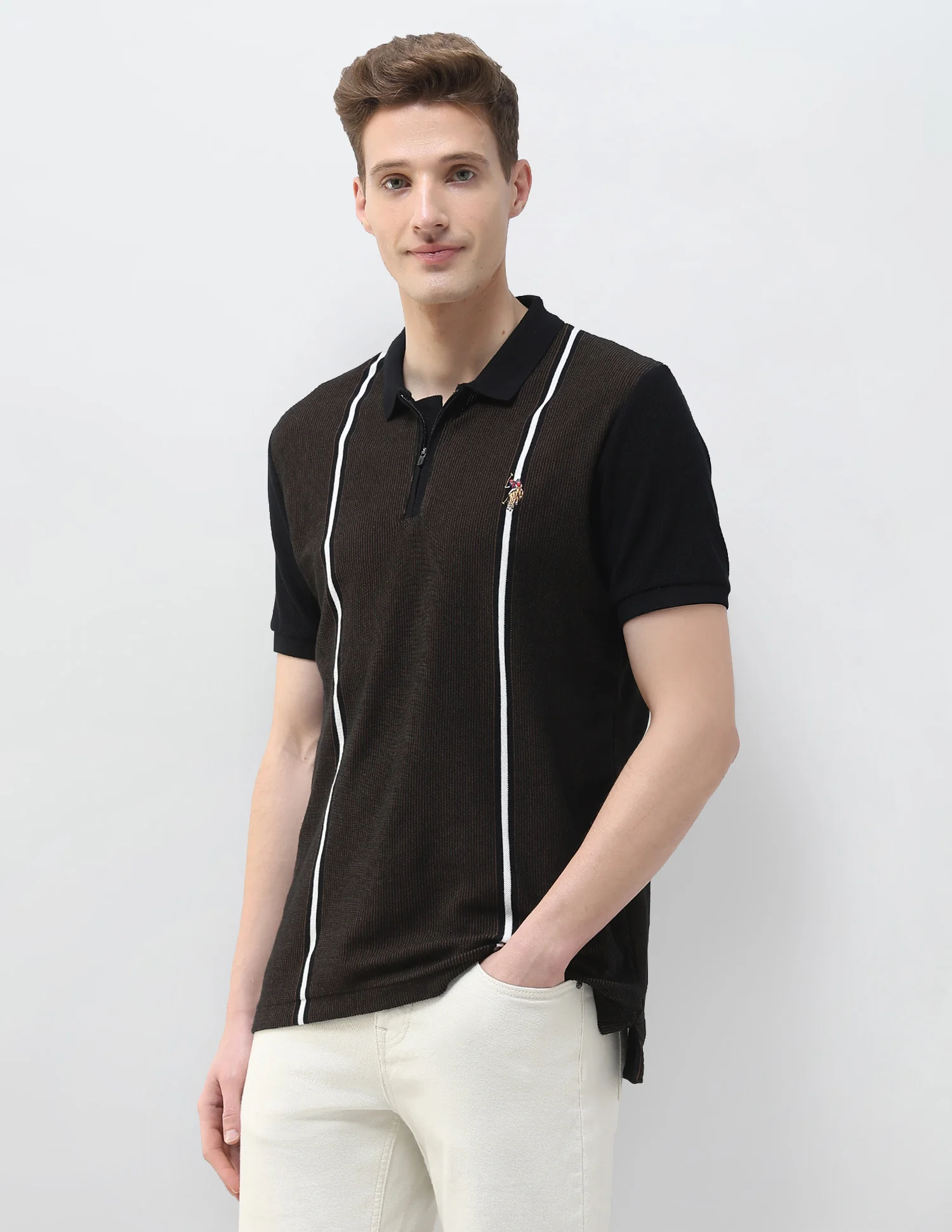Vertical Striped Summer House Polo Shirt - Image 4