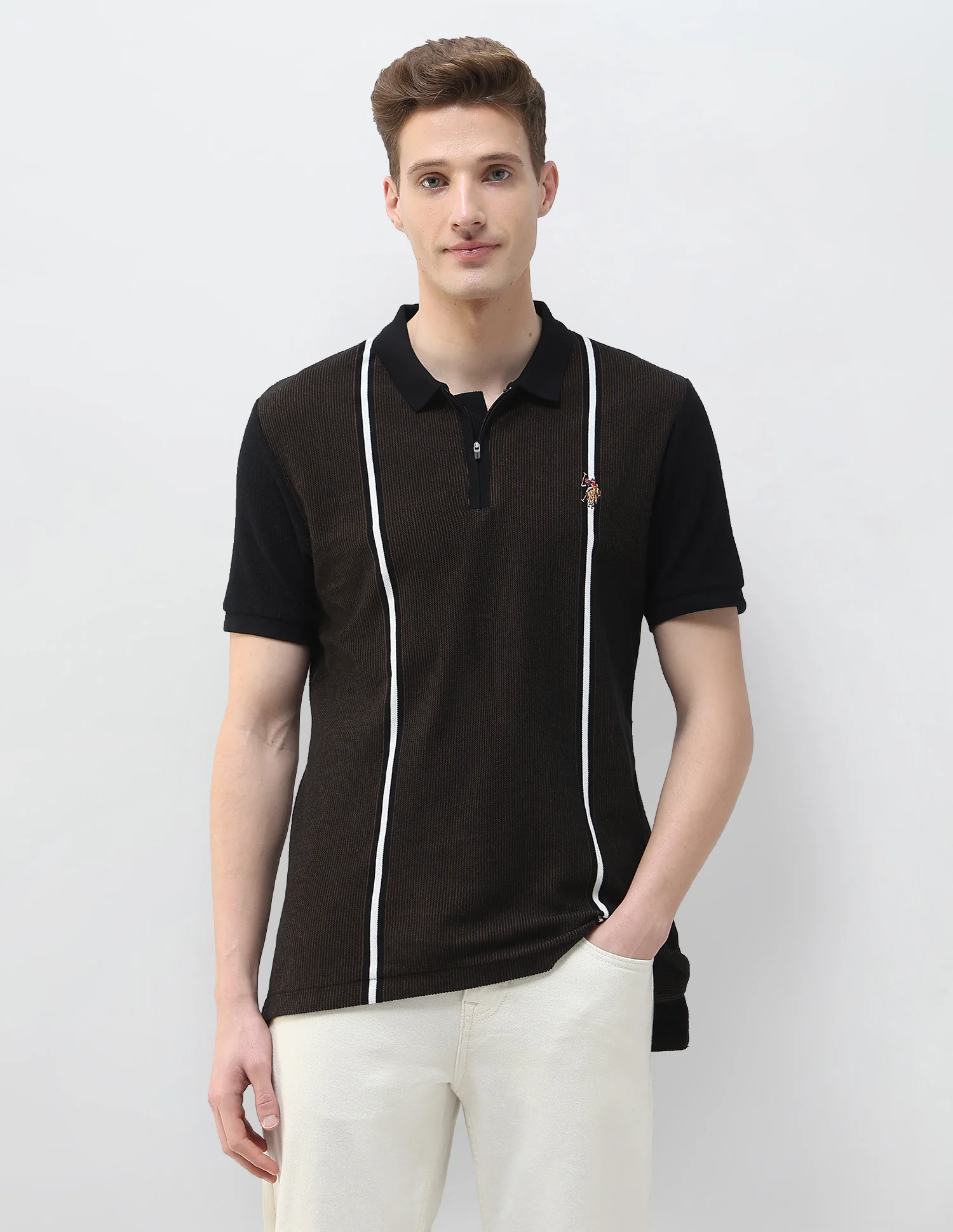 Vertical Striped Summer House Polo Shirt - Image 6