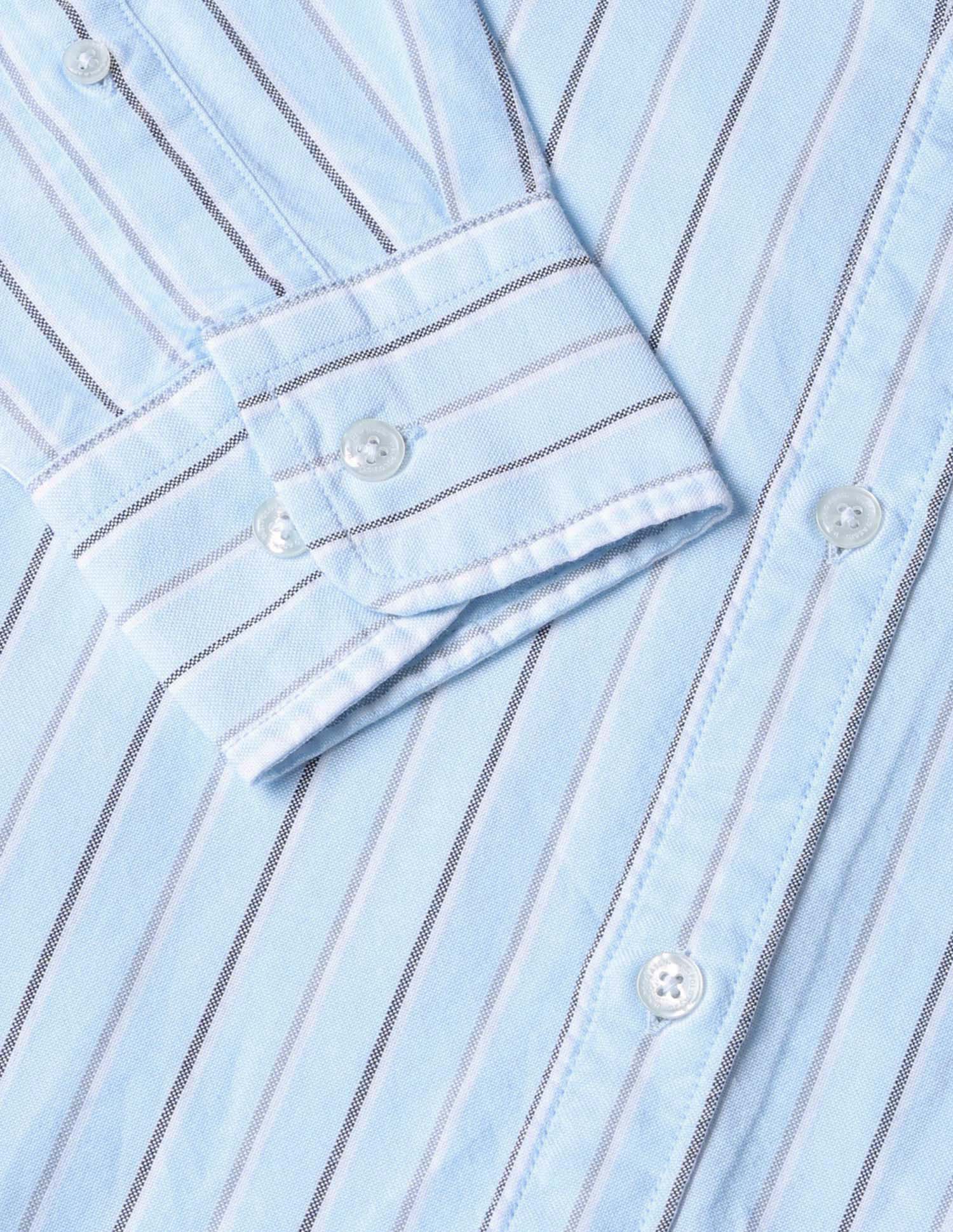 Vertical Striped Tailored Fit Shirt - Image 8