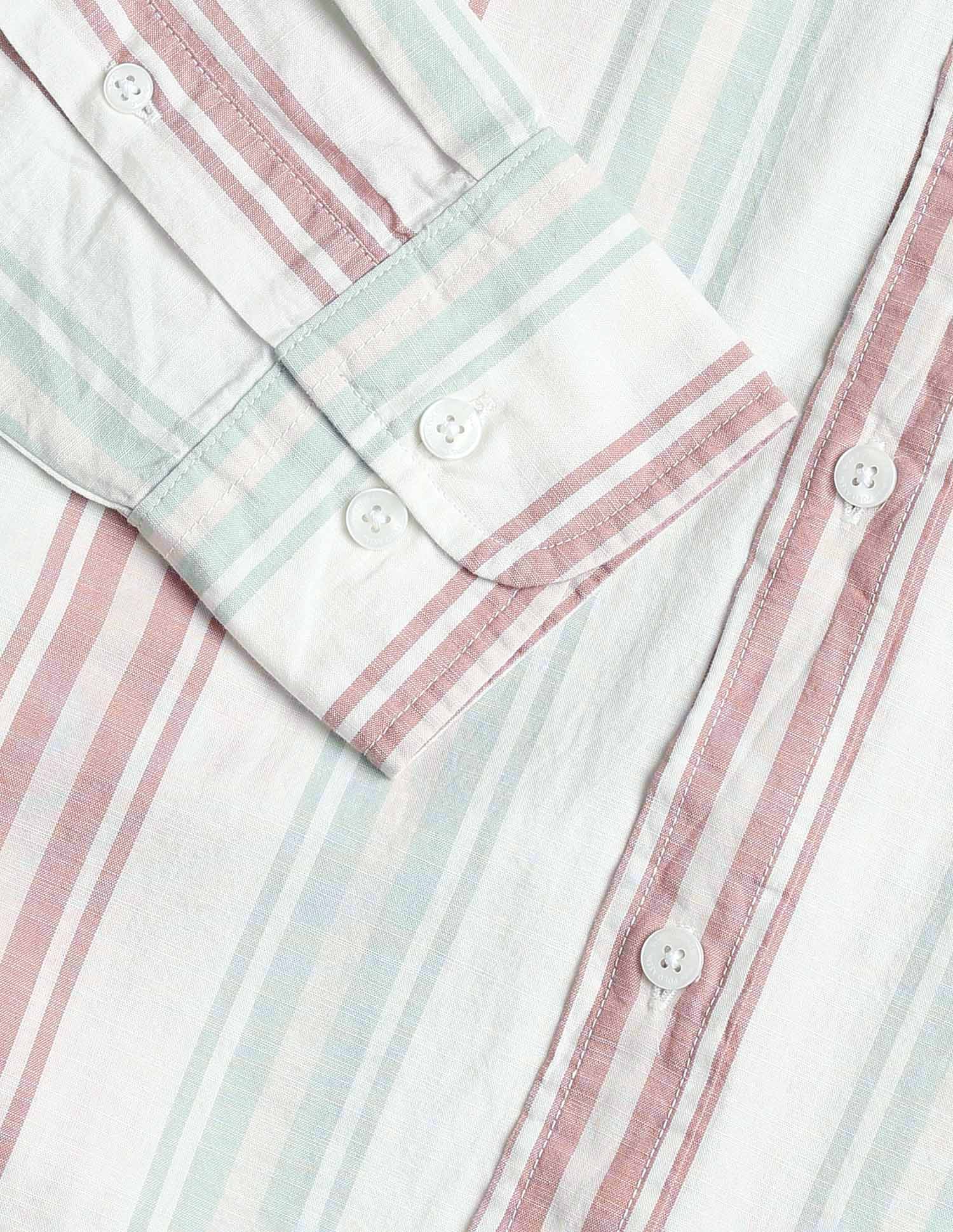 Vertical Striped Tailored Fit Shirt - Image 8