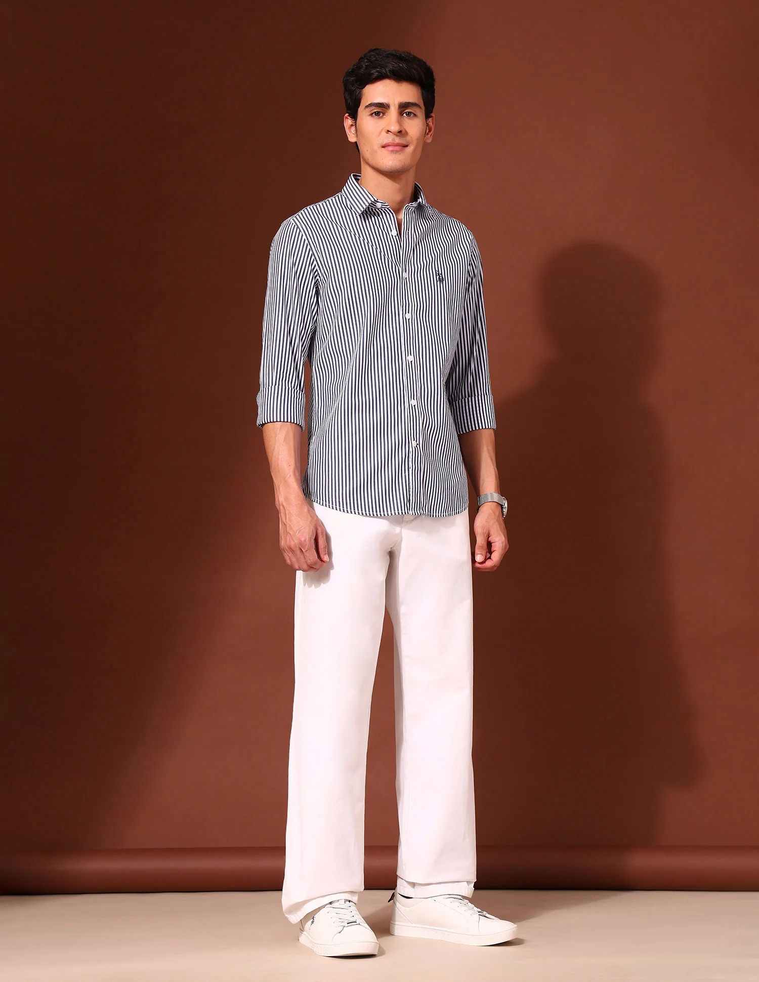 Vertical Striped Tailored Fit Formal Shirt - Image 3
