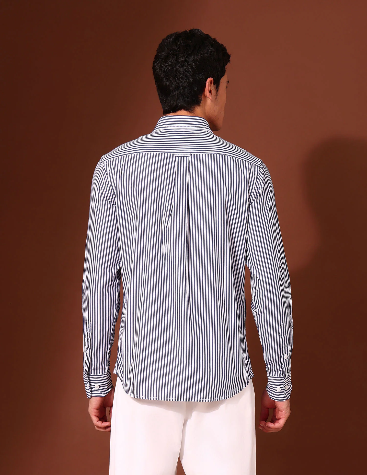 Vertical Striped Tailored Fit Formal Shirt - Image 5