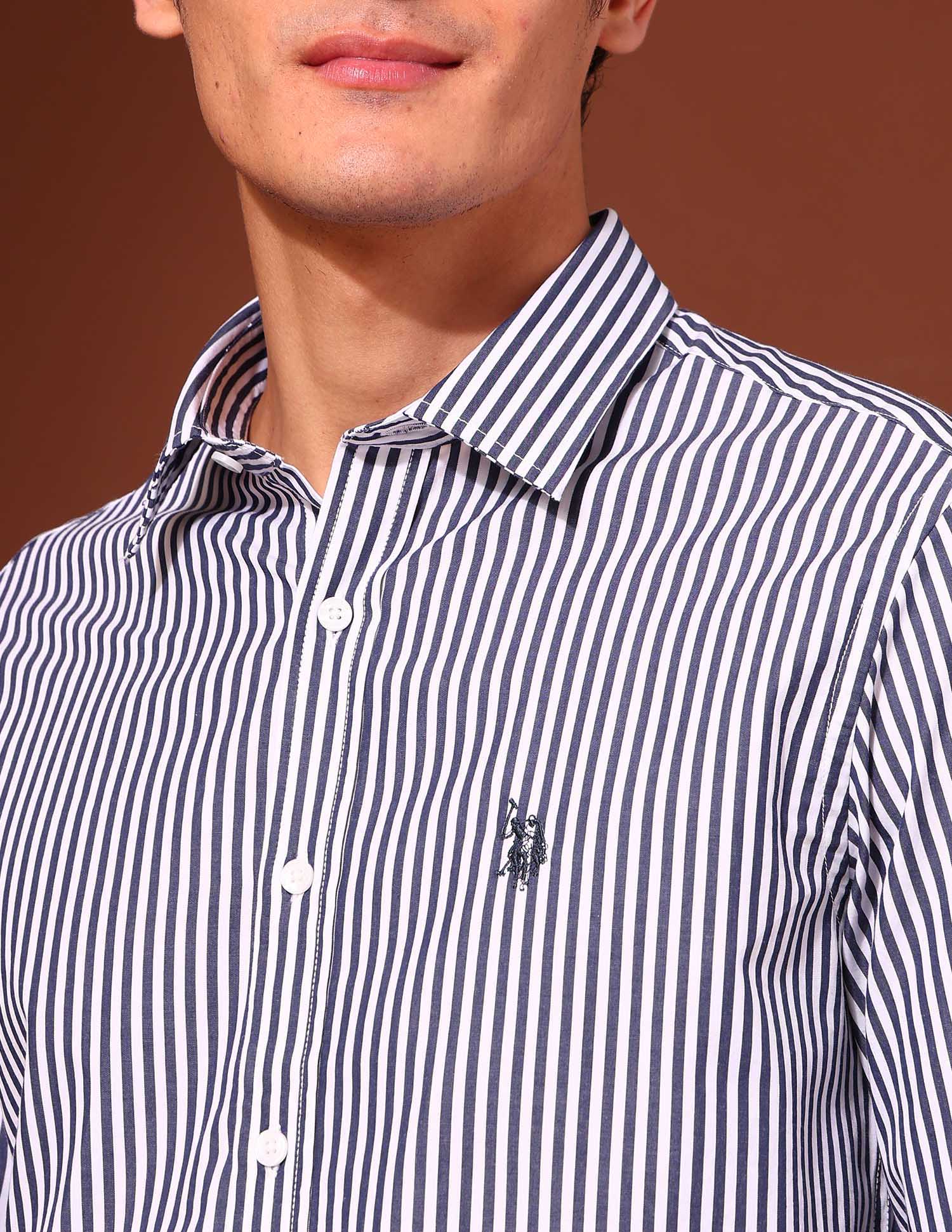 Vertical Striped Tailored Fit Formal Shirt - Image 7