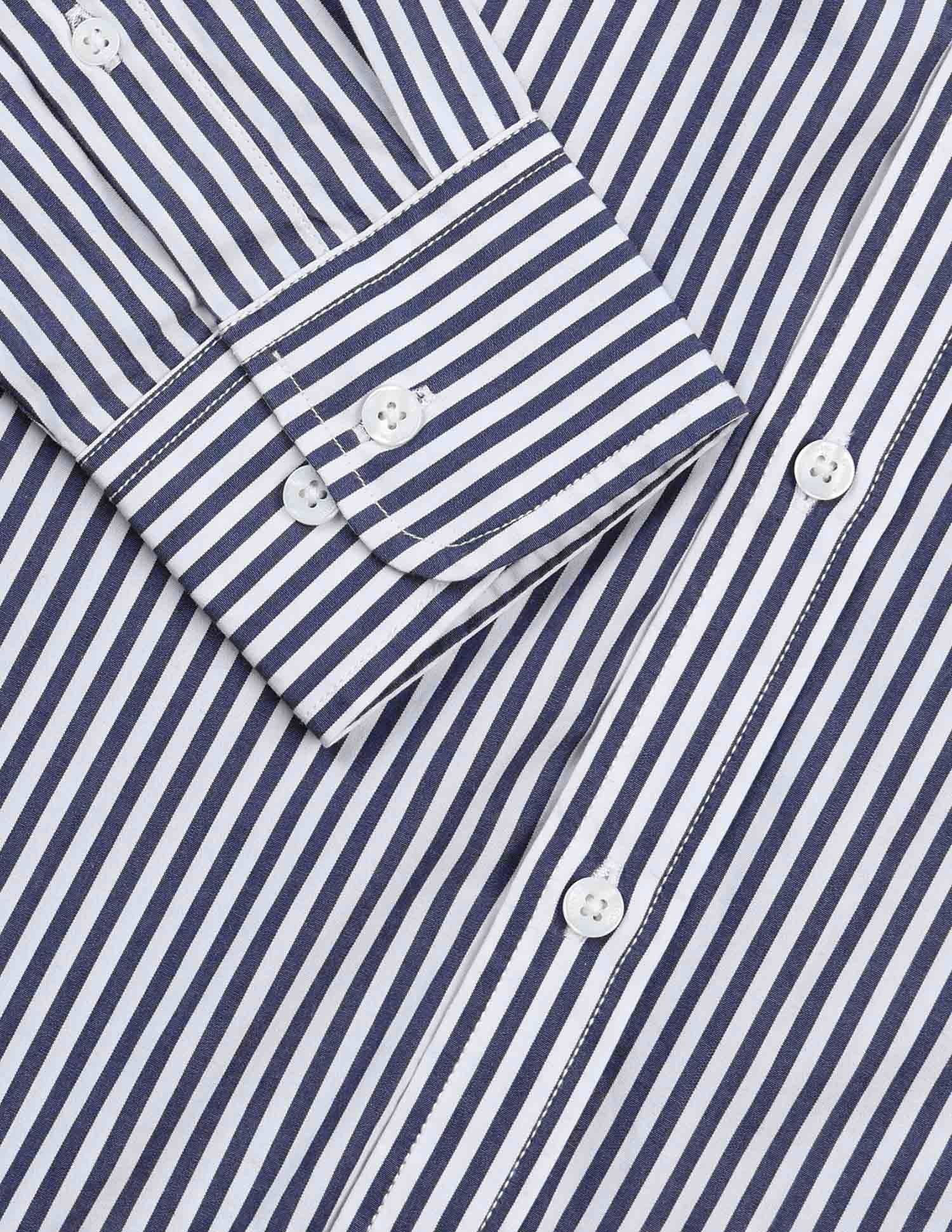 Vertical Striped Tailored Fit Formal Shirt - Image 8