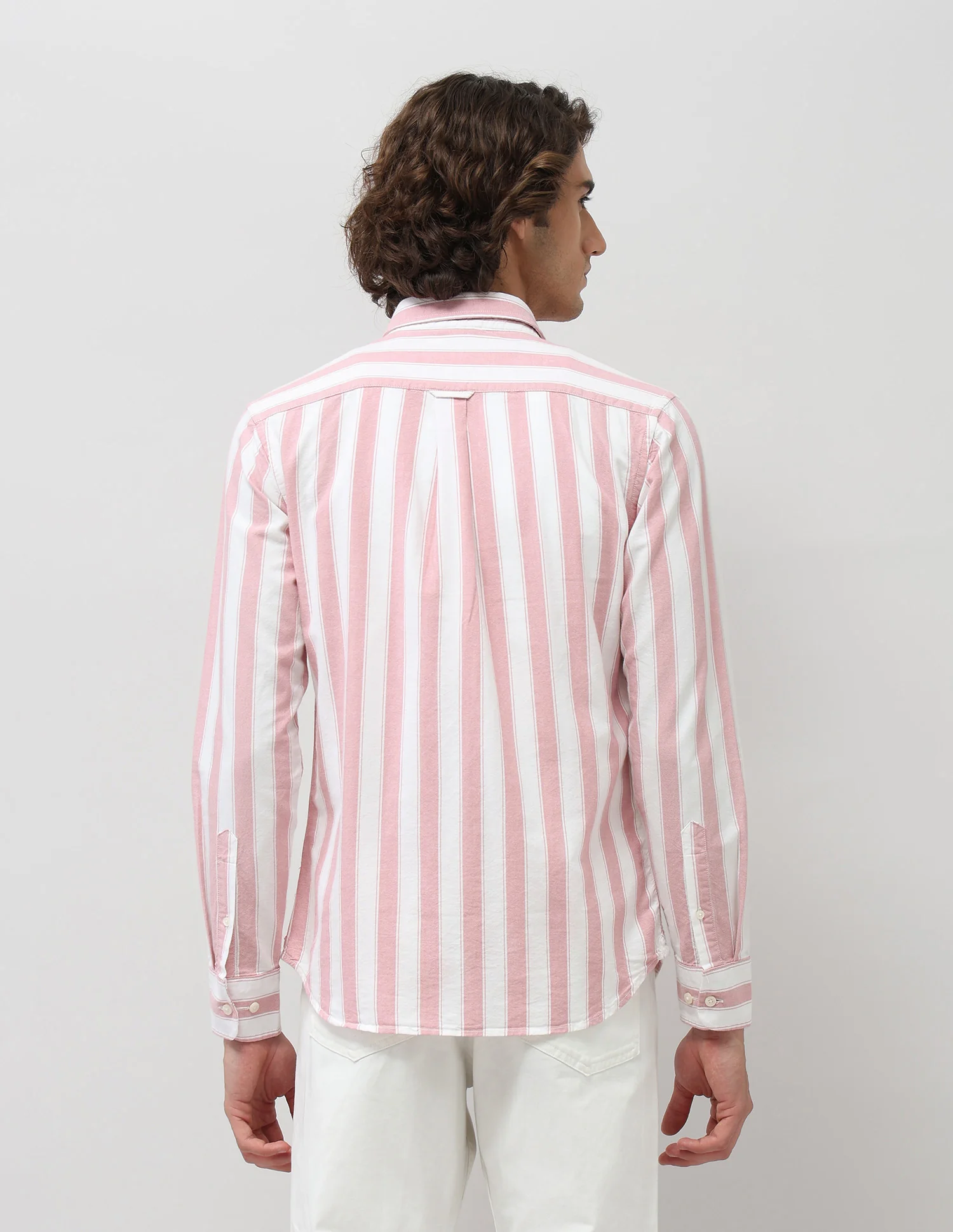Vertical Striped Tailored Fit Shirt - Image 5