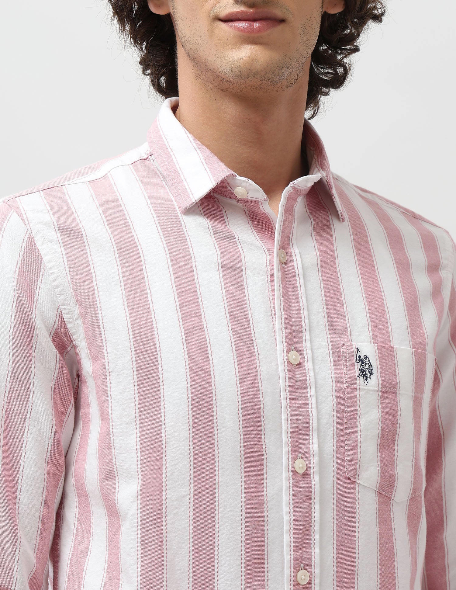 Vertical Striped Tailored Fit Shirt - Image 7