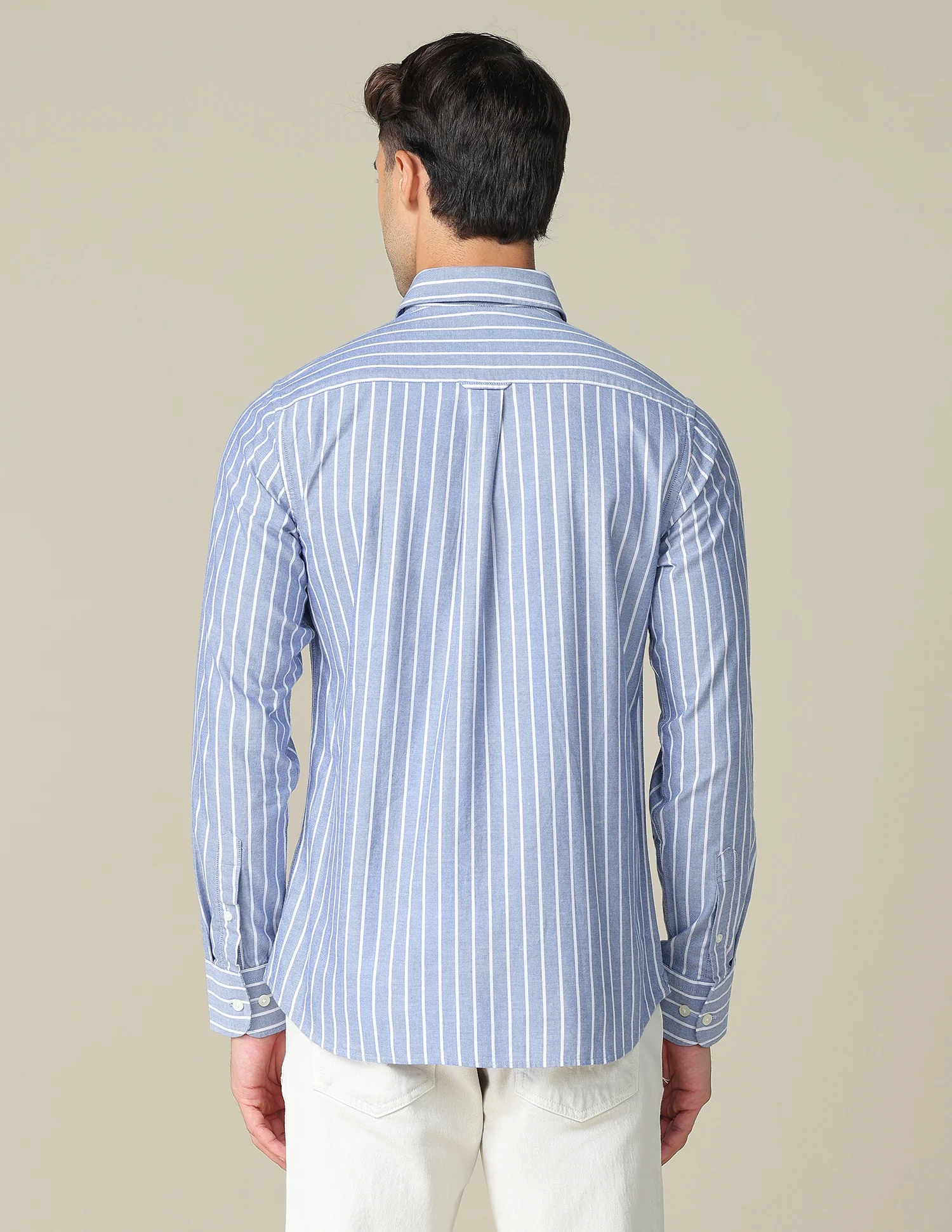 Vertical Striped Tailored Fit Shirt - Image 5