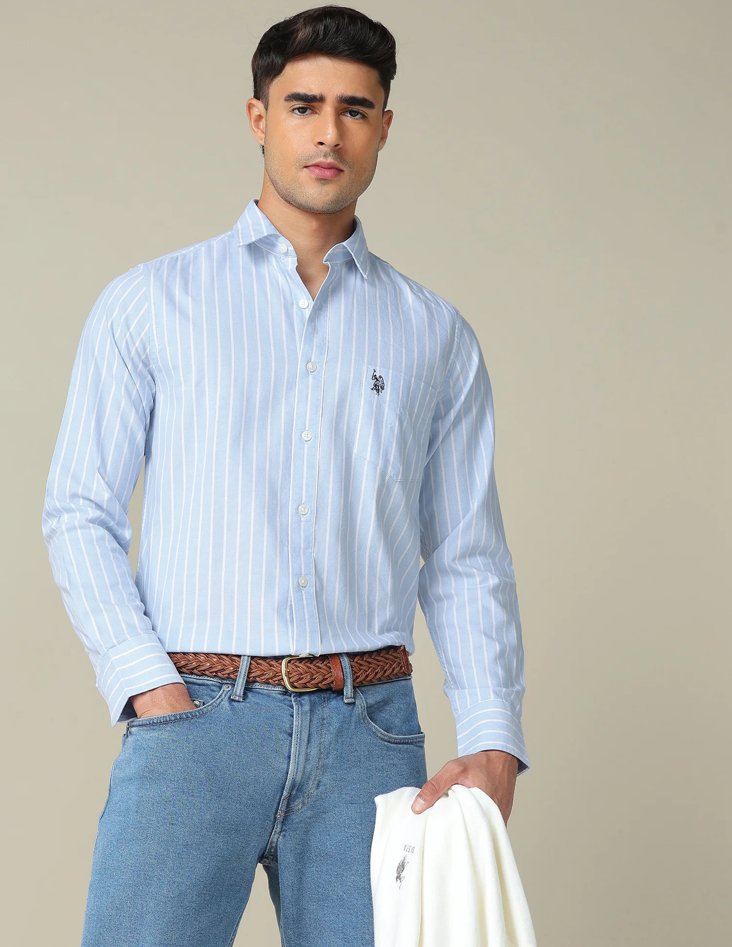 Vertical Striped Tailored Fit Shirt