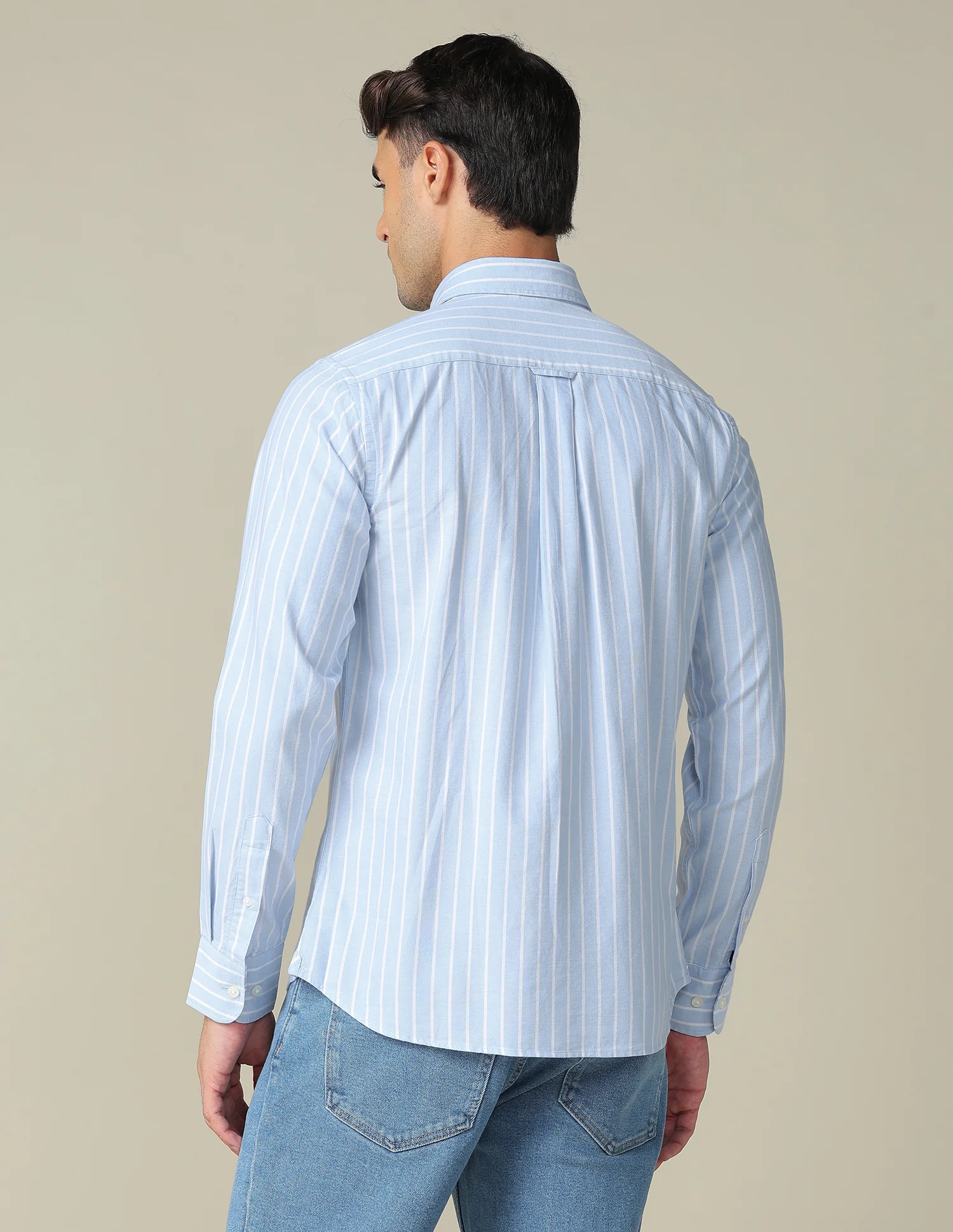 Vertical Striped Tailored Fit Shirt - Image 5