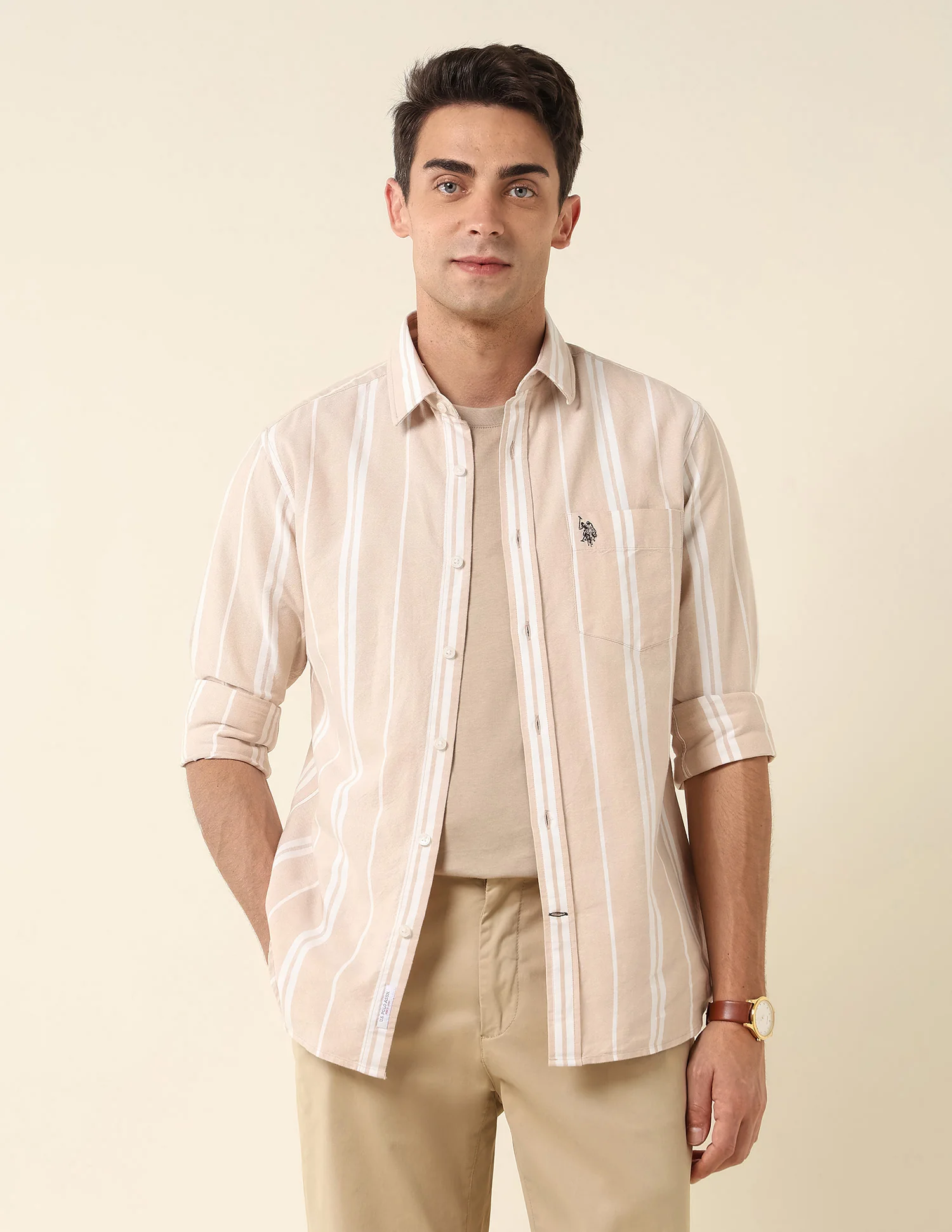 Vertical Striped Tailored Fit Shirt