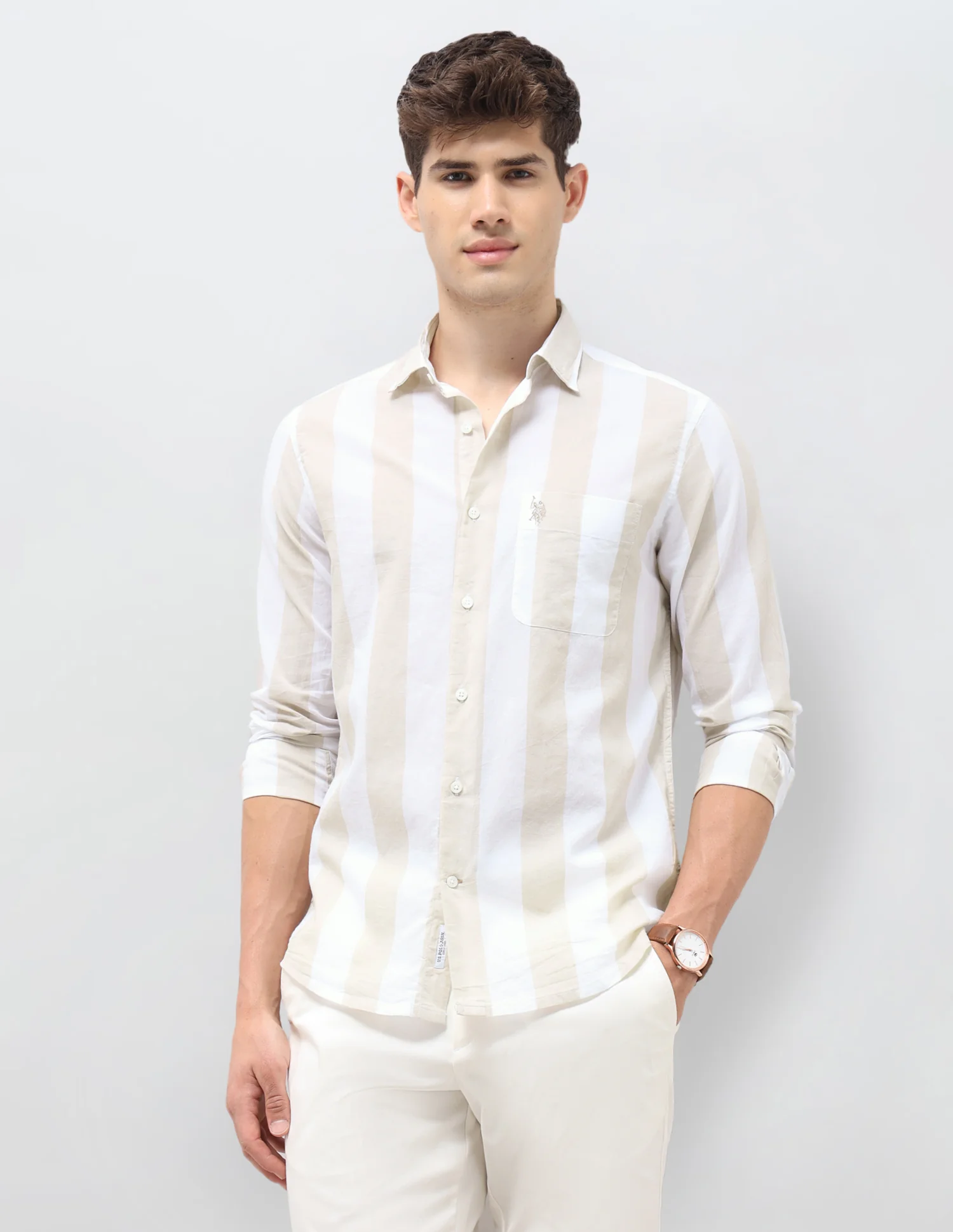 Vertical Striped Tailored Fit Shirt
