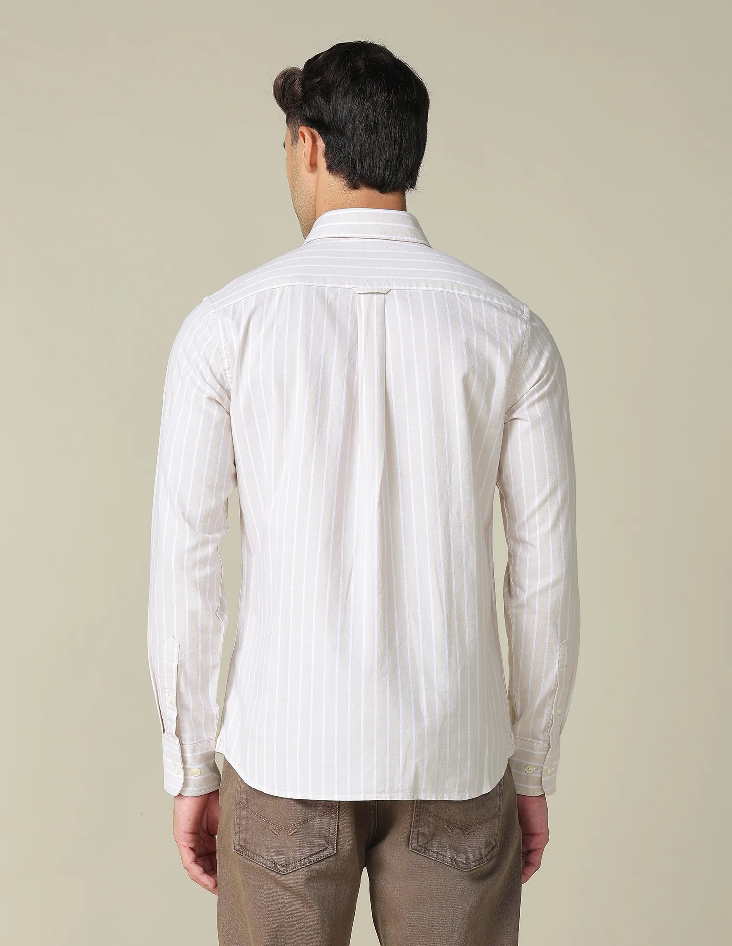 Vertical Striped Tailored Fit Shirt - Image 5