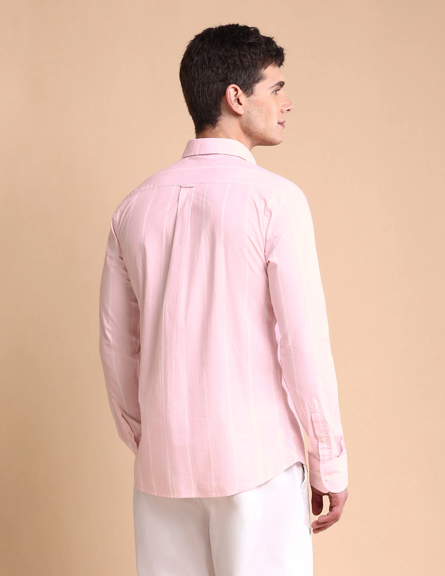 Vertical Striped Tailored Fit Shirt - Image 5