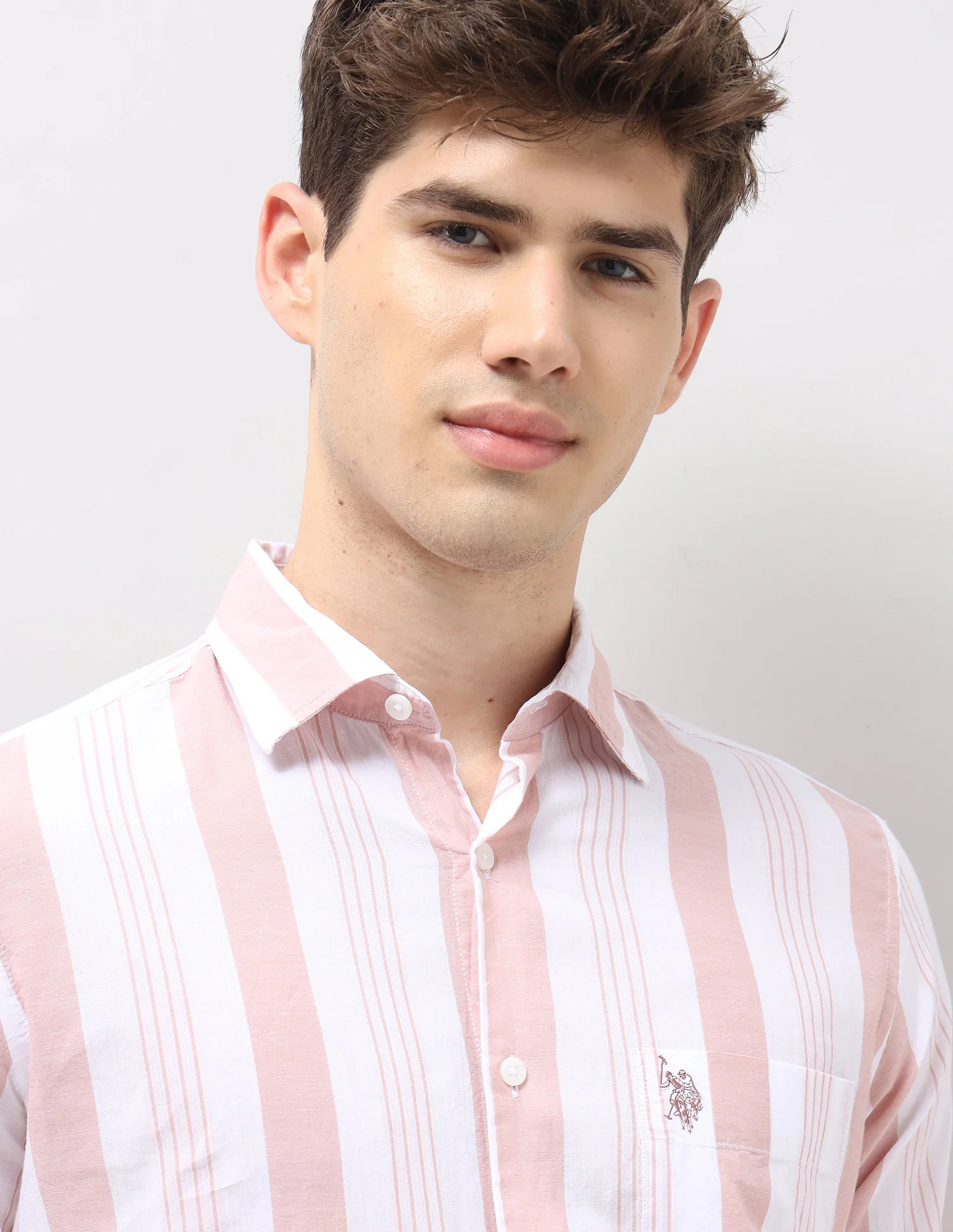 Vertical Striped Tailored Fit Shirt - Image 7
