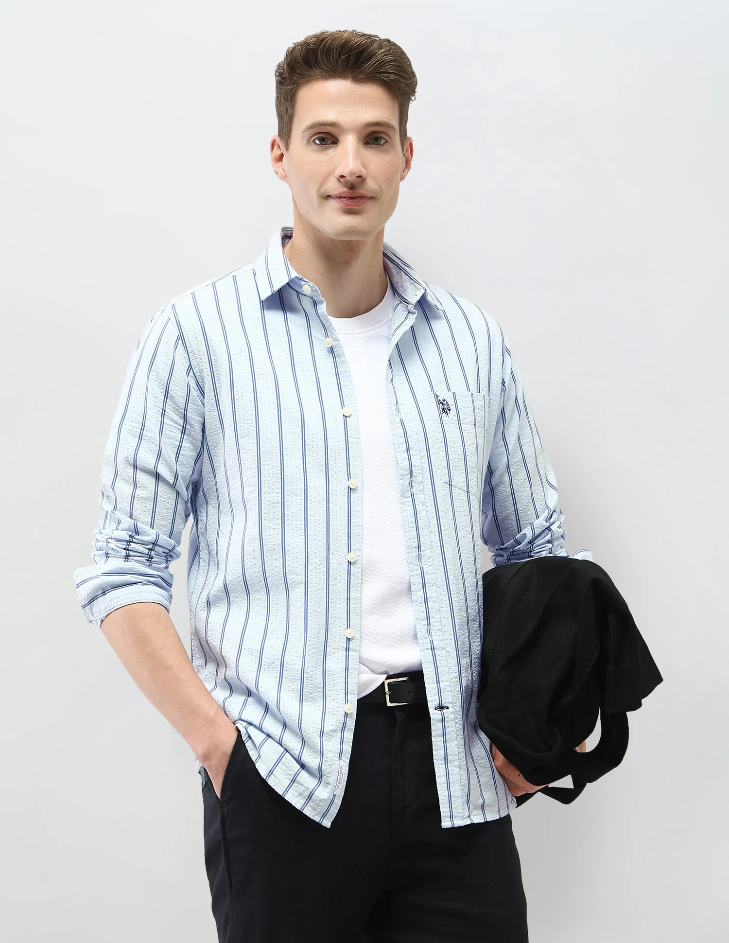 Vertical Striped Tailored Fit Shirt