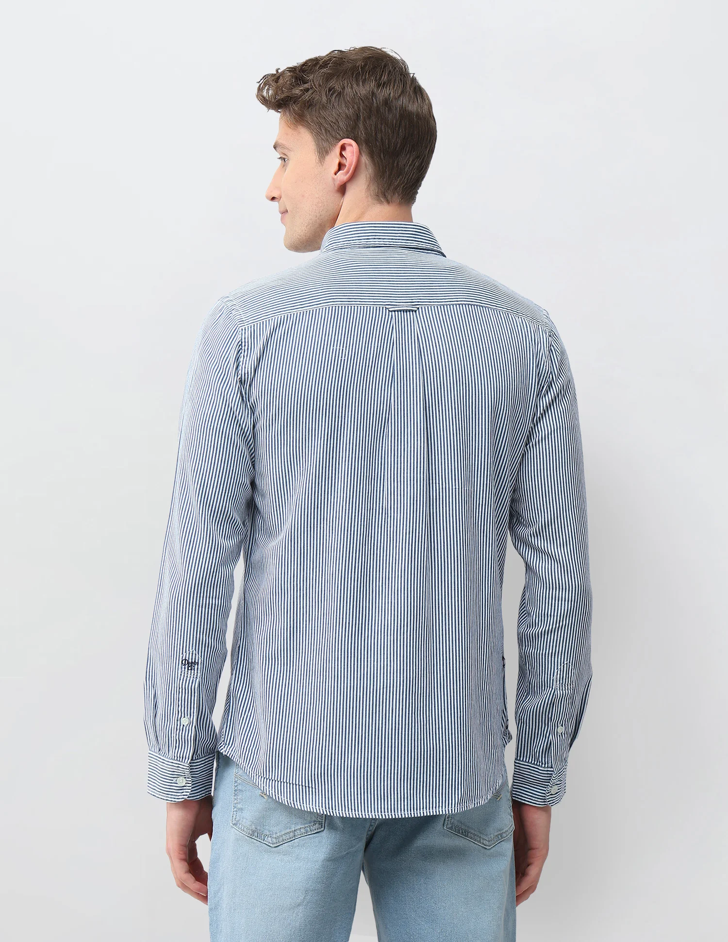 Vertical Striped Twill Shirt - Image 5
