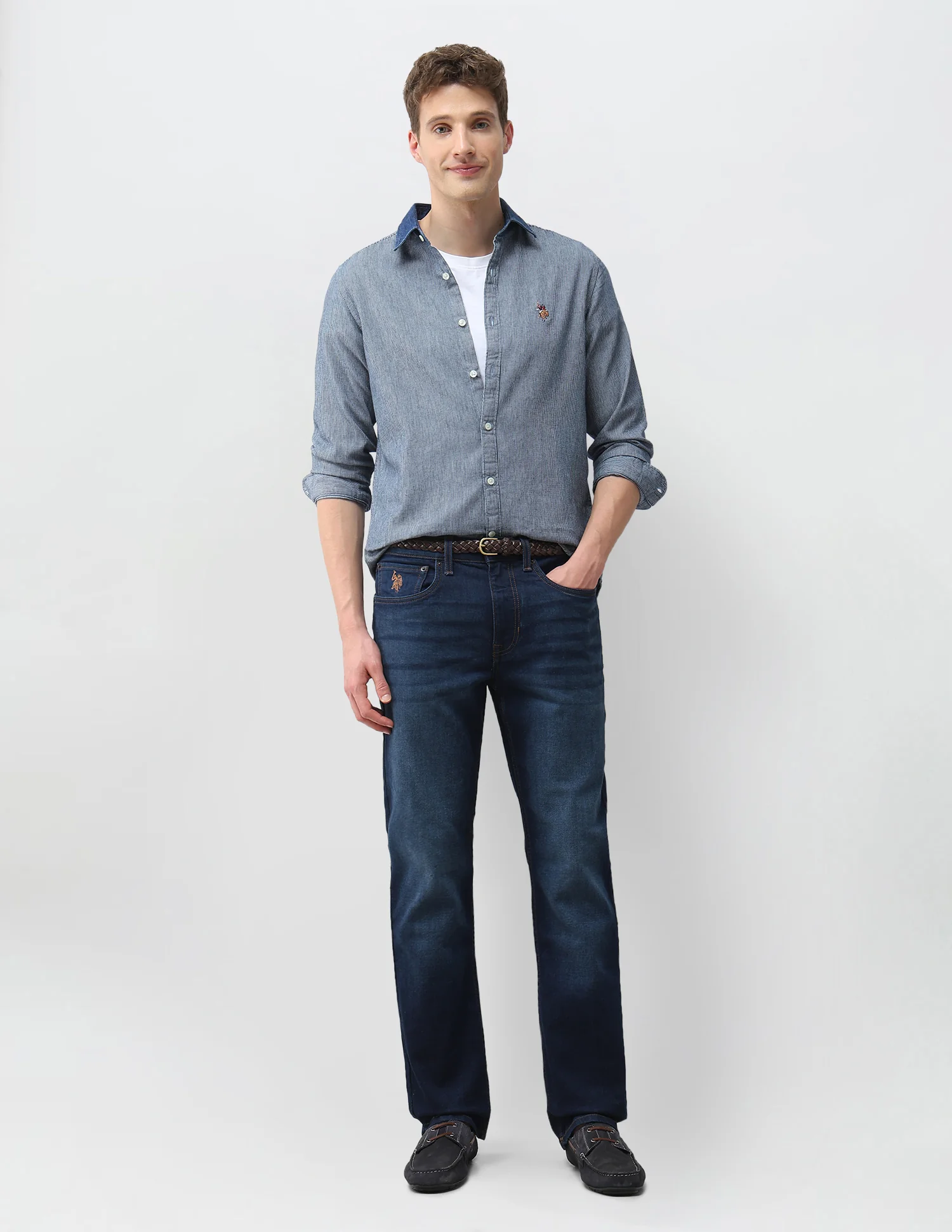 Vertical Striped Twill Shirt - Image 3