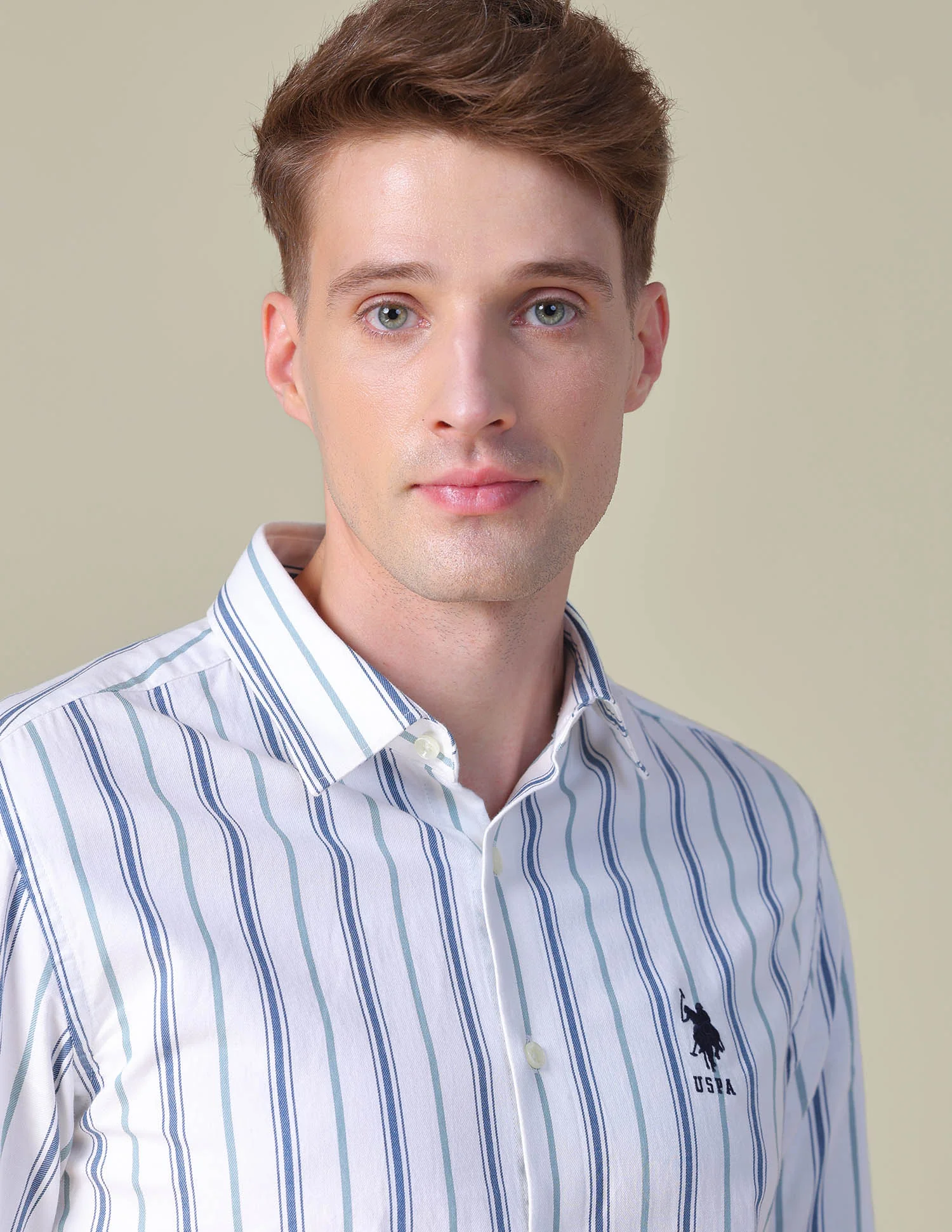 Vertical Striped Twill Shirt - Image 7