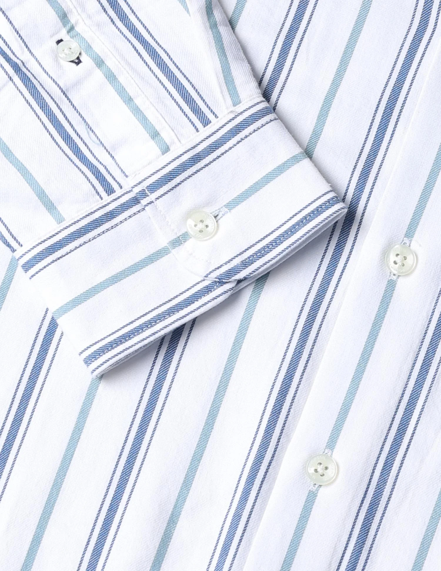 Vertical Striped Twill Shirt - Image 8
