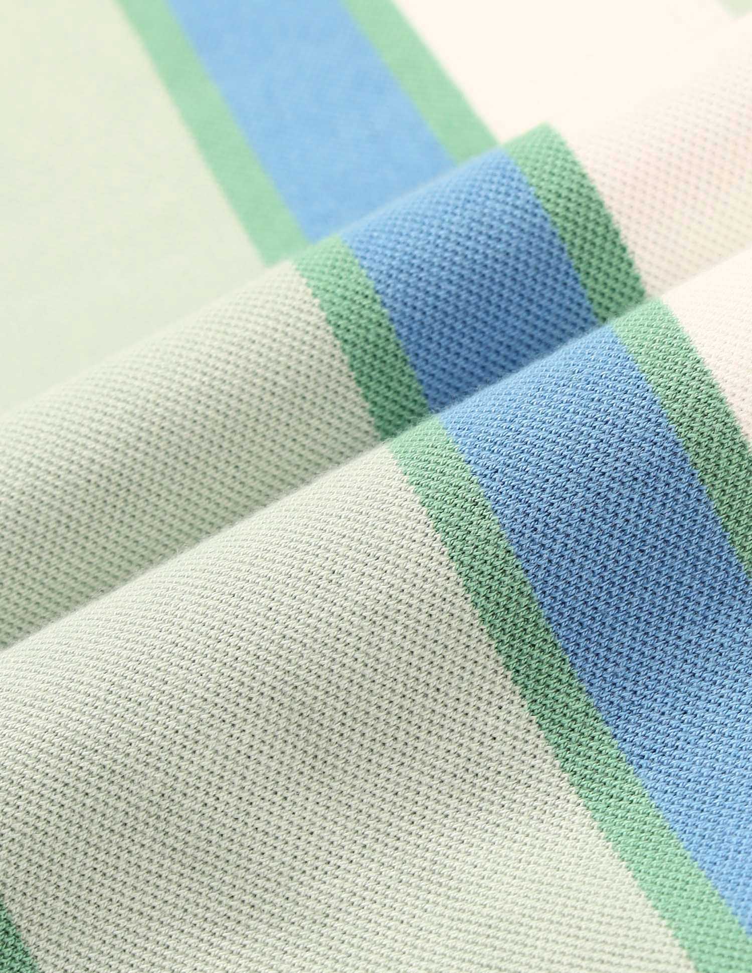 Vertical Striped Working Holiday Polo Shirt - Image 2