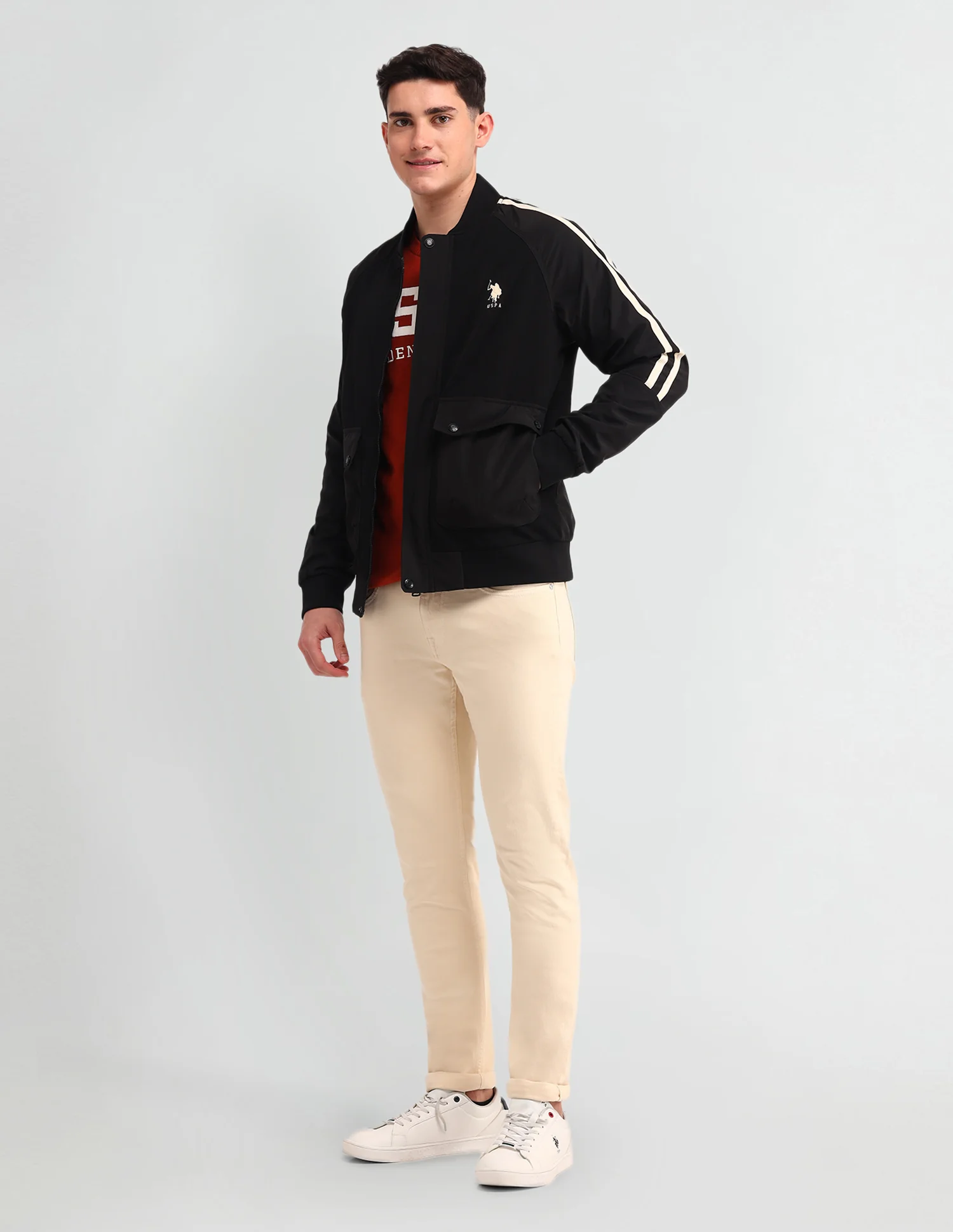 Vertical Stripes Regular Fit Jacket - Image 3