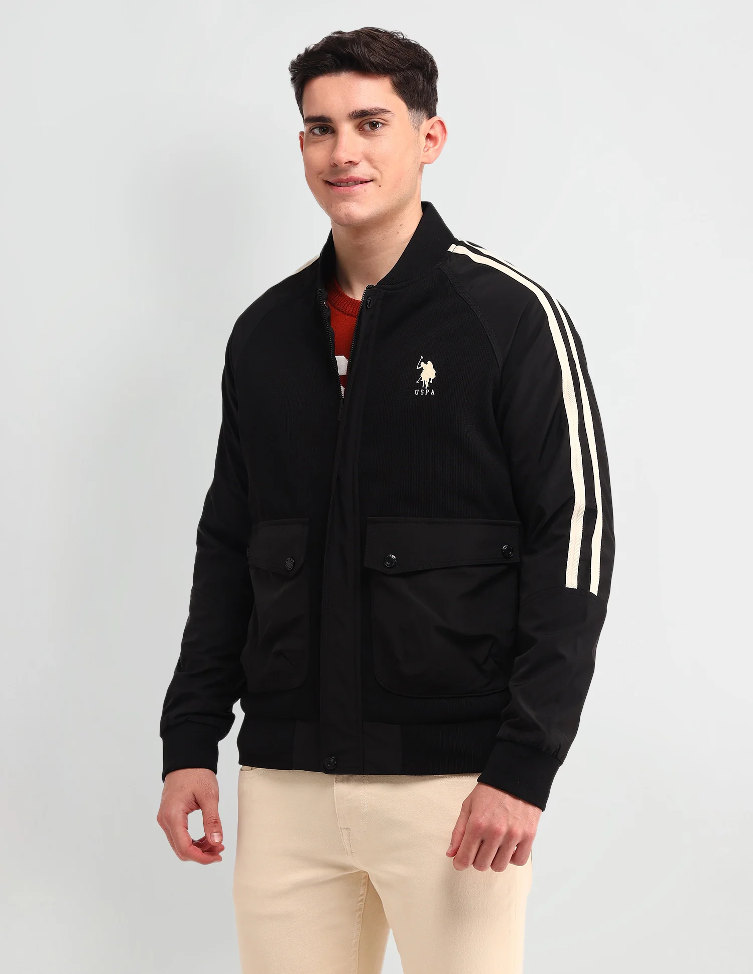 Vertical Stripes Regular Fit Jacket - Image 4