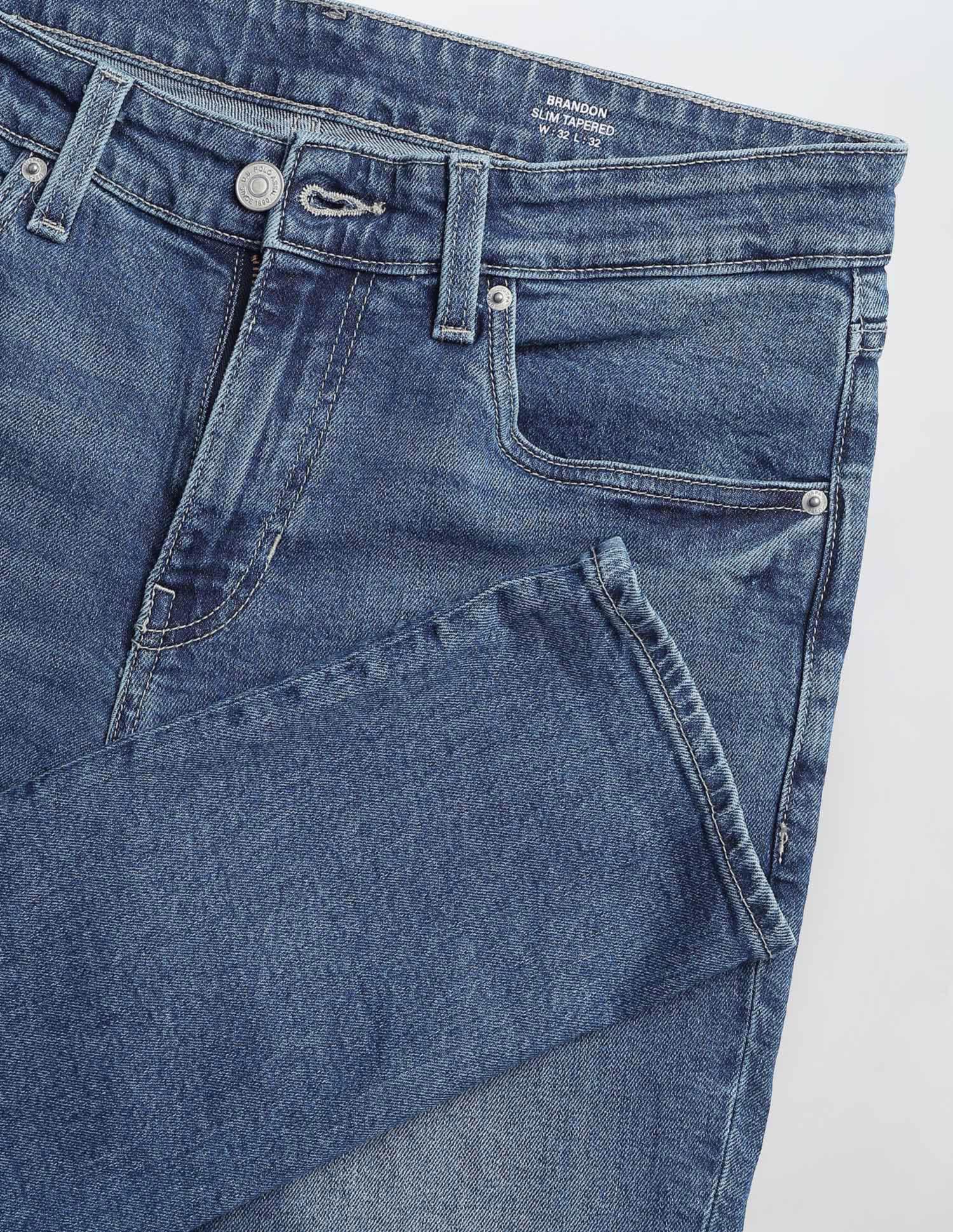 Whiskered Brandon Slim Tapered Fit Jeans - Image 2