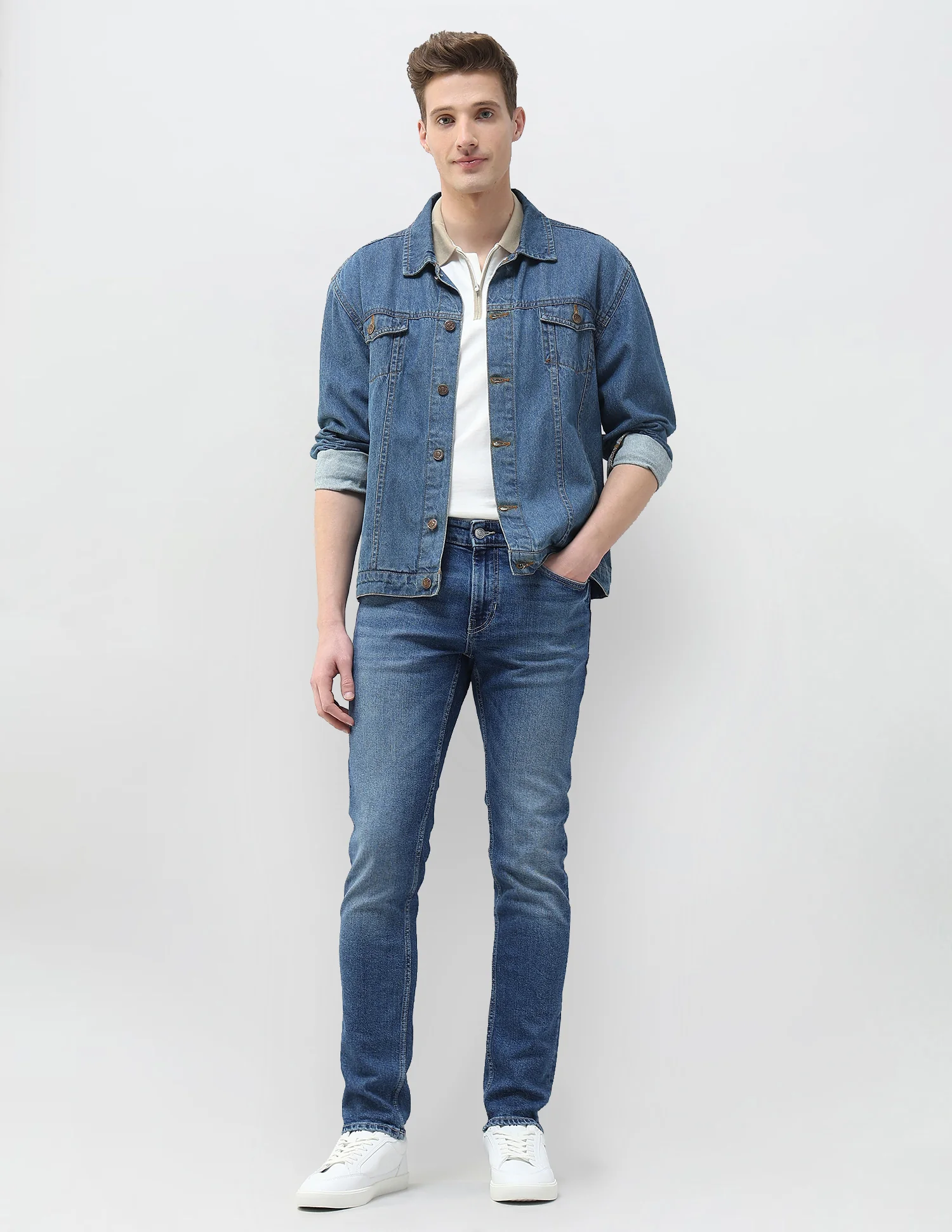 Whiskered Brandon Slim Tapered Fit Jeans - Image 3