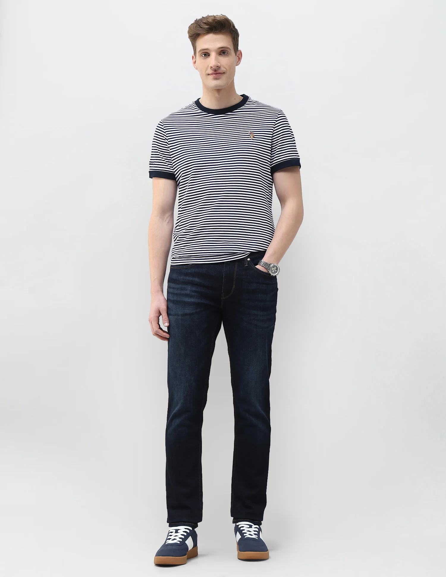 Whiskered Brandon Slim Tapered Fit Jeans - Image 3