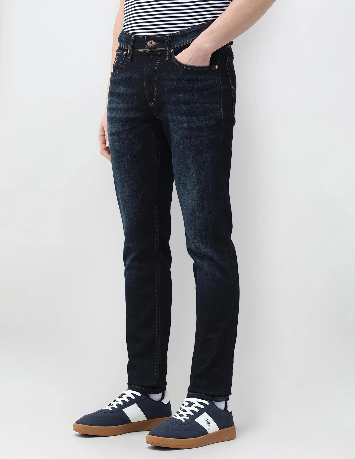 Whiskered Brandon Slim Tapered Fit Jeans - Image 4