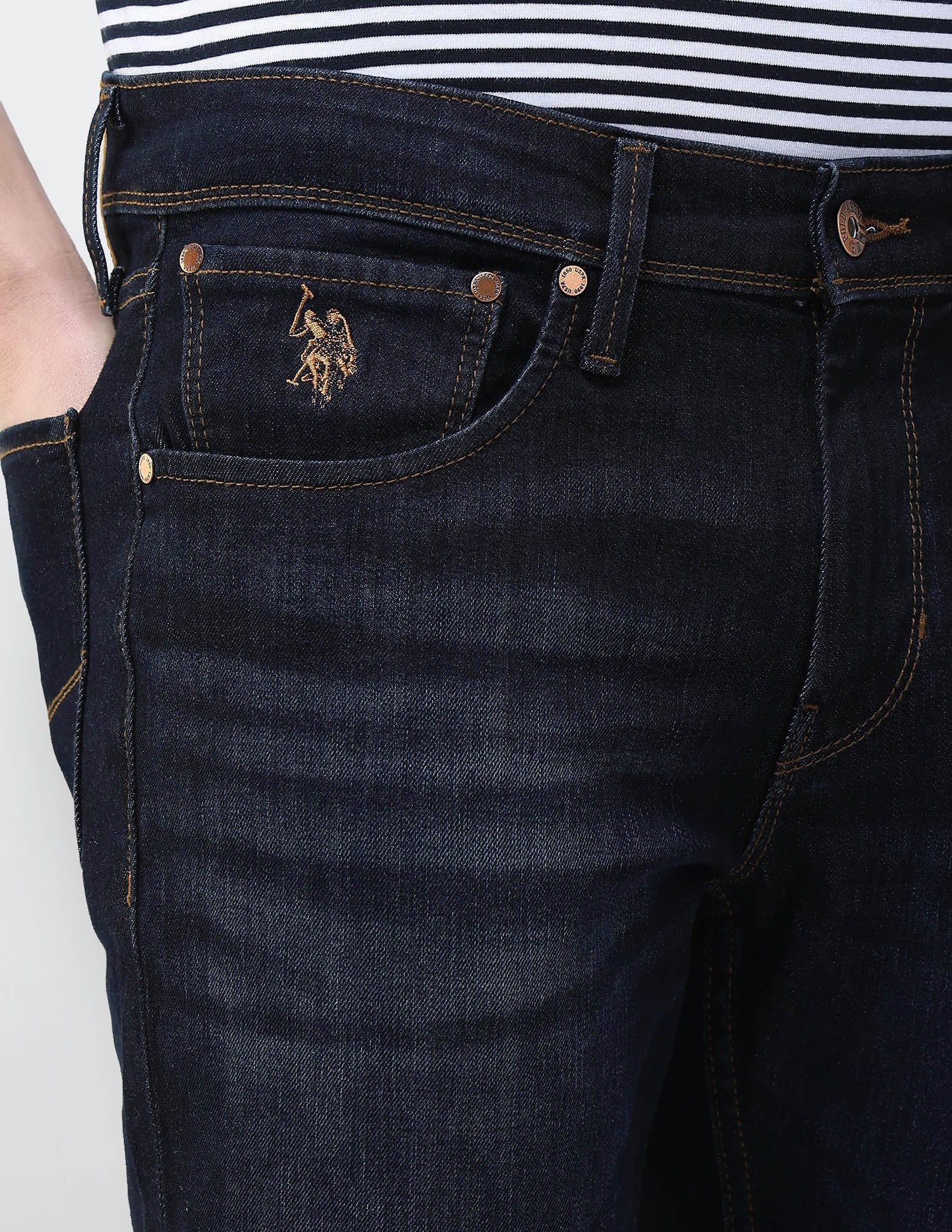 Whiskered Brandon Slim Tapered Fit Jeans - Image 7