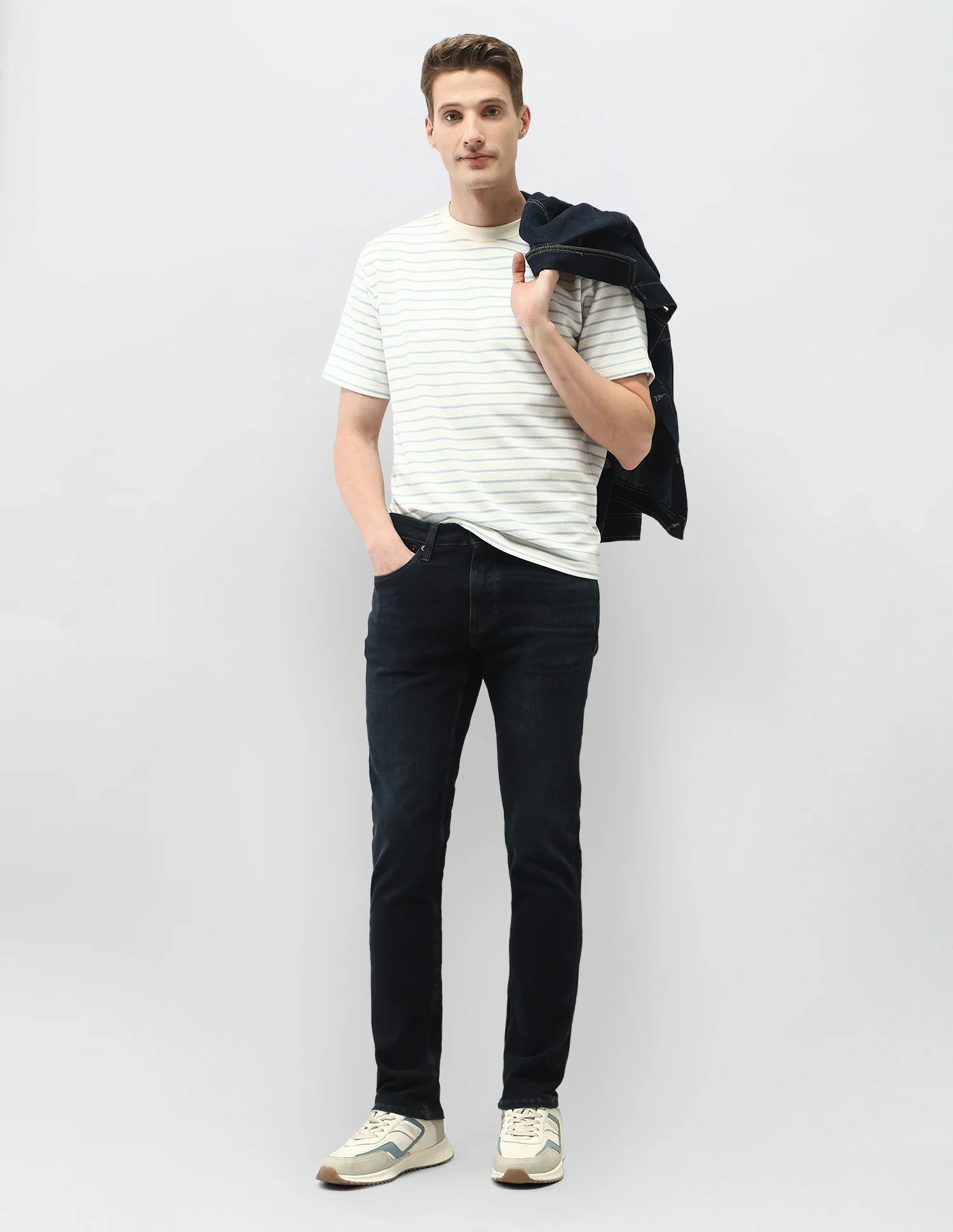 Whiskered Brandon Slim Tapered Fit Jeans - Image 3