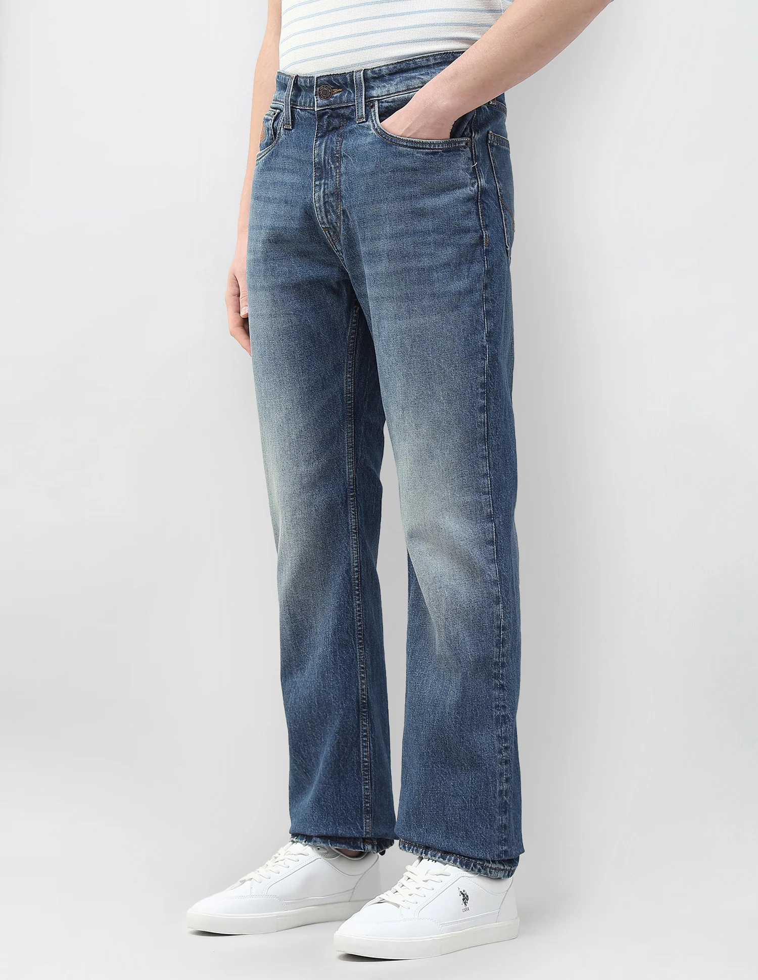 Whiskered Connor Bootcut Fit Jeans - Image 4